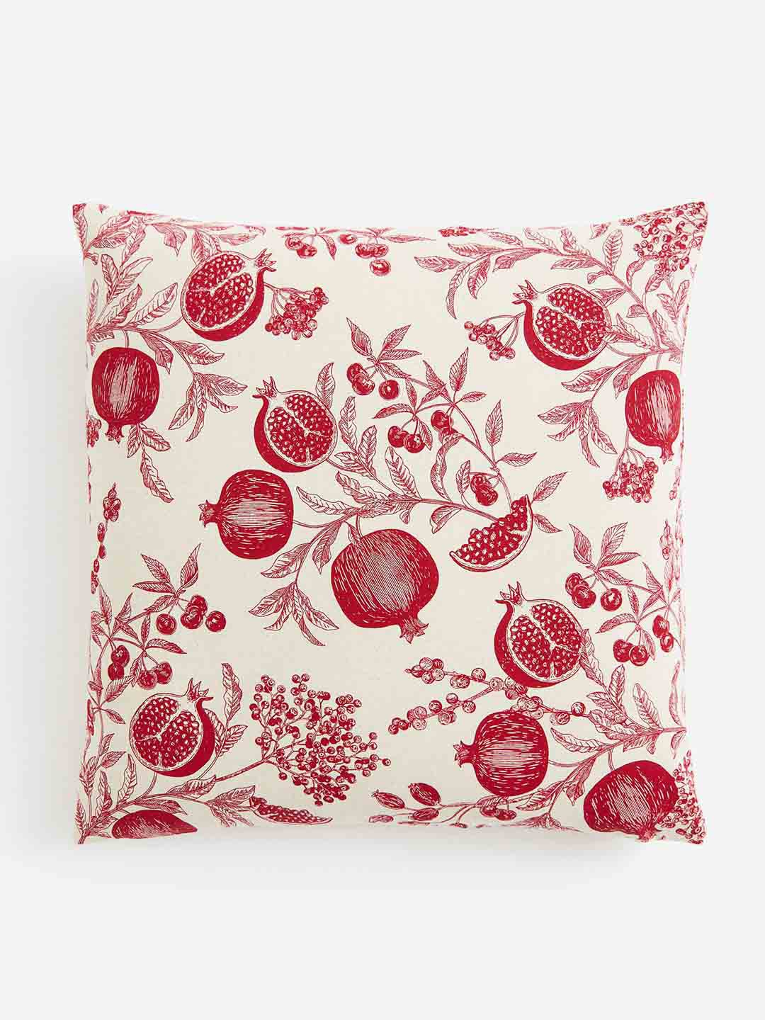 

H&M White Patterned Pure Cotton Cushion Cover