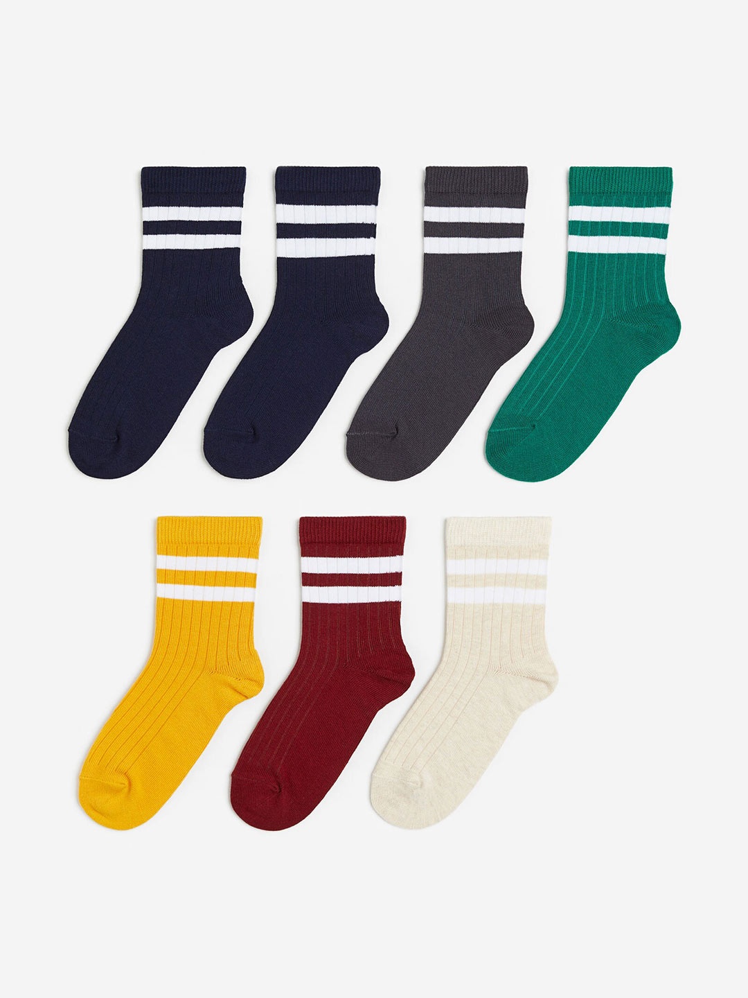 

H&M Boys 7-Pack Socks, Beige