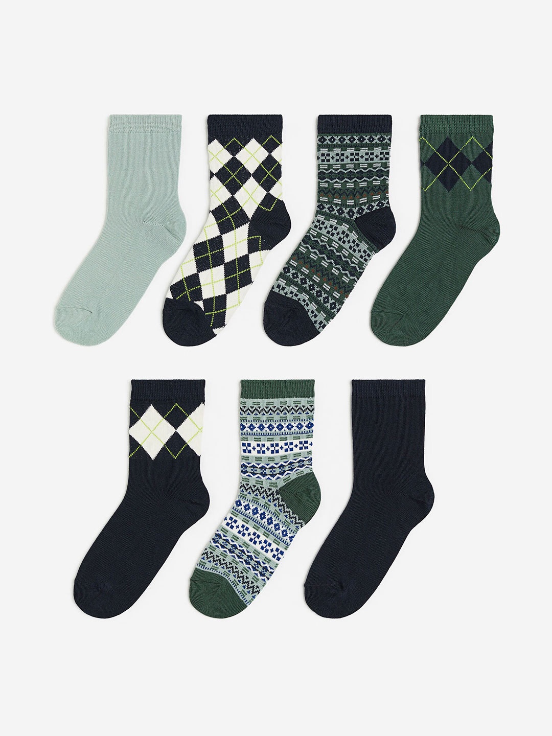 

H&M Boys 7-Pack Socks, Black