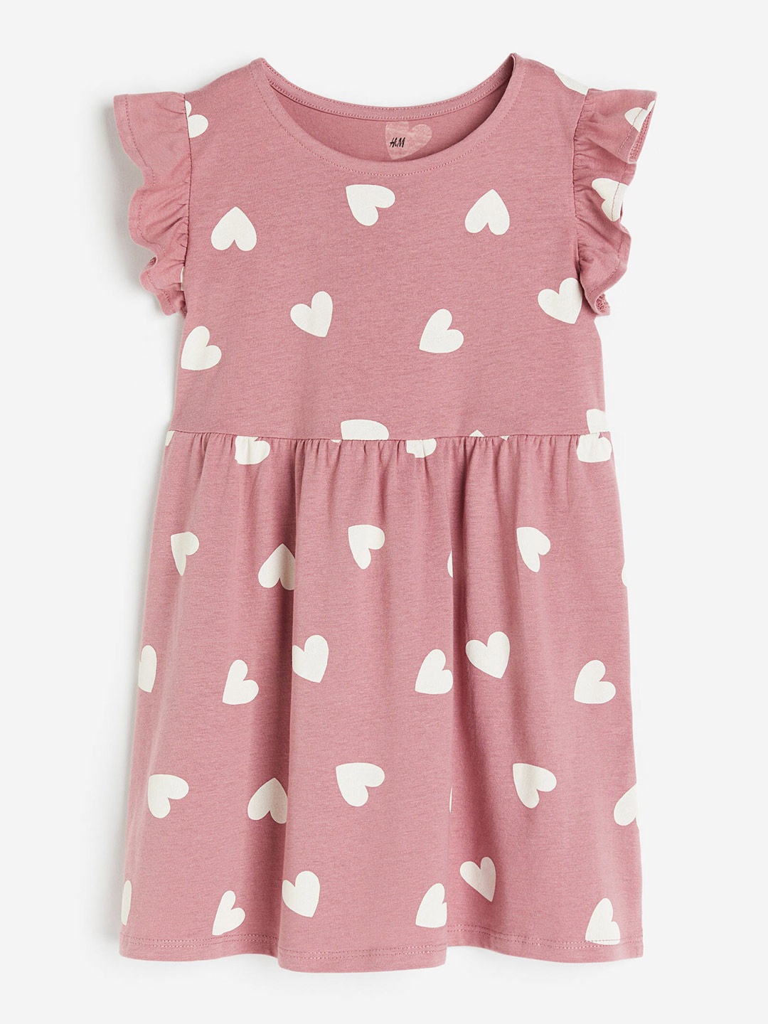 

H&M Girls Pure Cotton Patterned Dress, Pink
