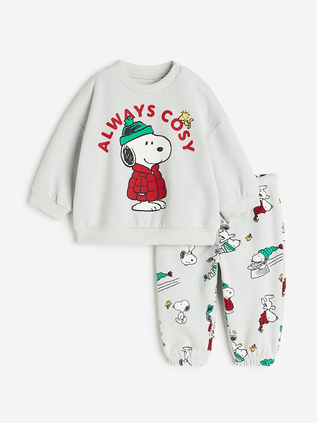 

H&M Boys Grey Printed 2-piece sweatshirt set