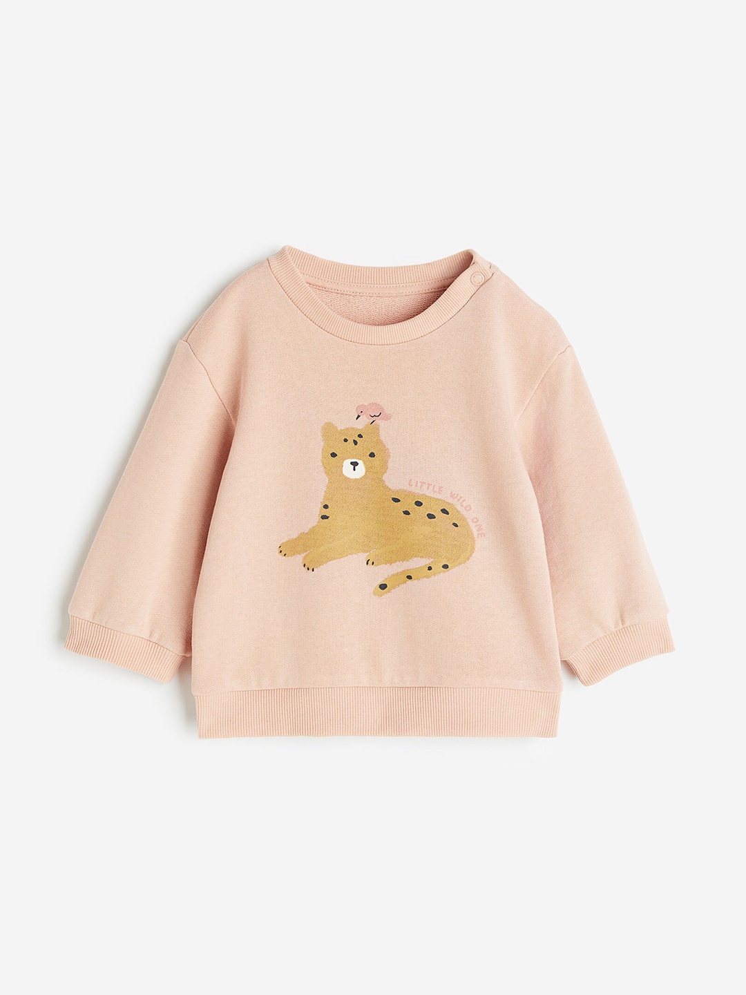 

H&M Girls Pure-Cotton Sweatshirt, Pink