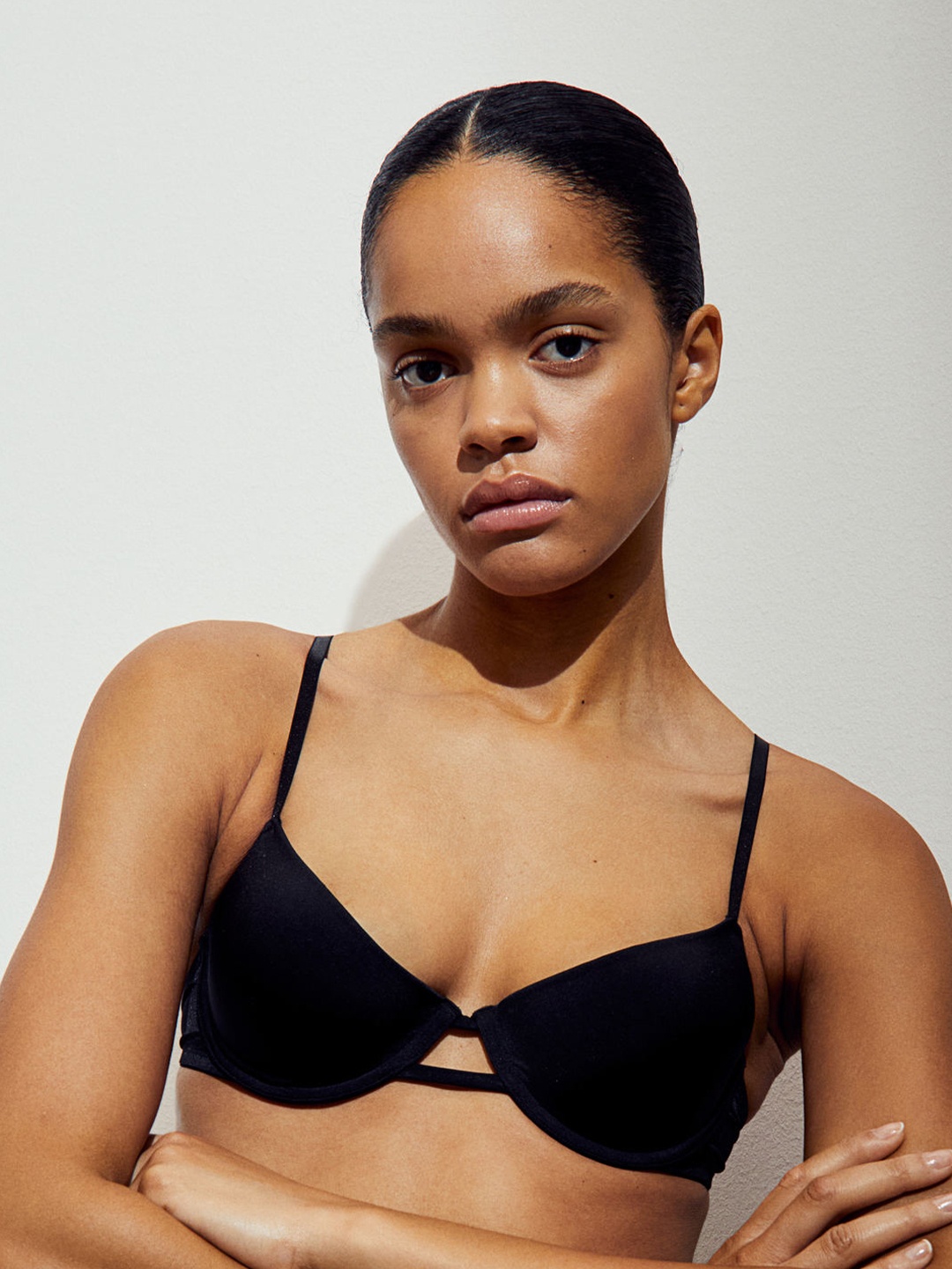 

H&M Microfibre Push-Up Bra, Black