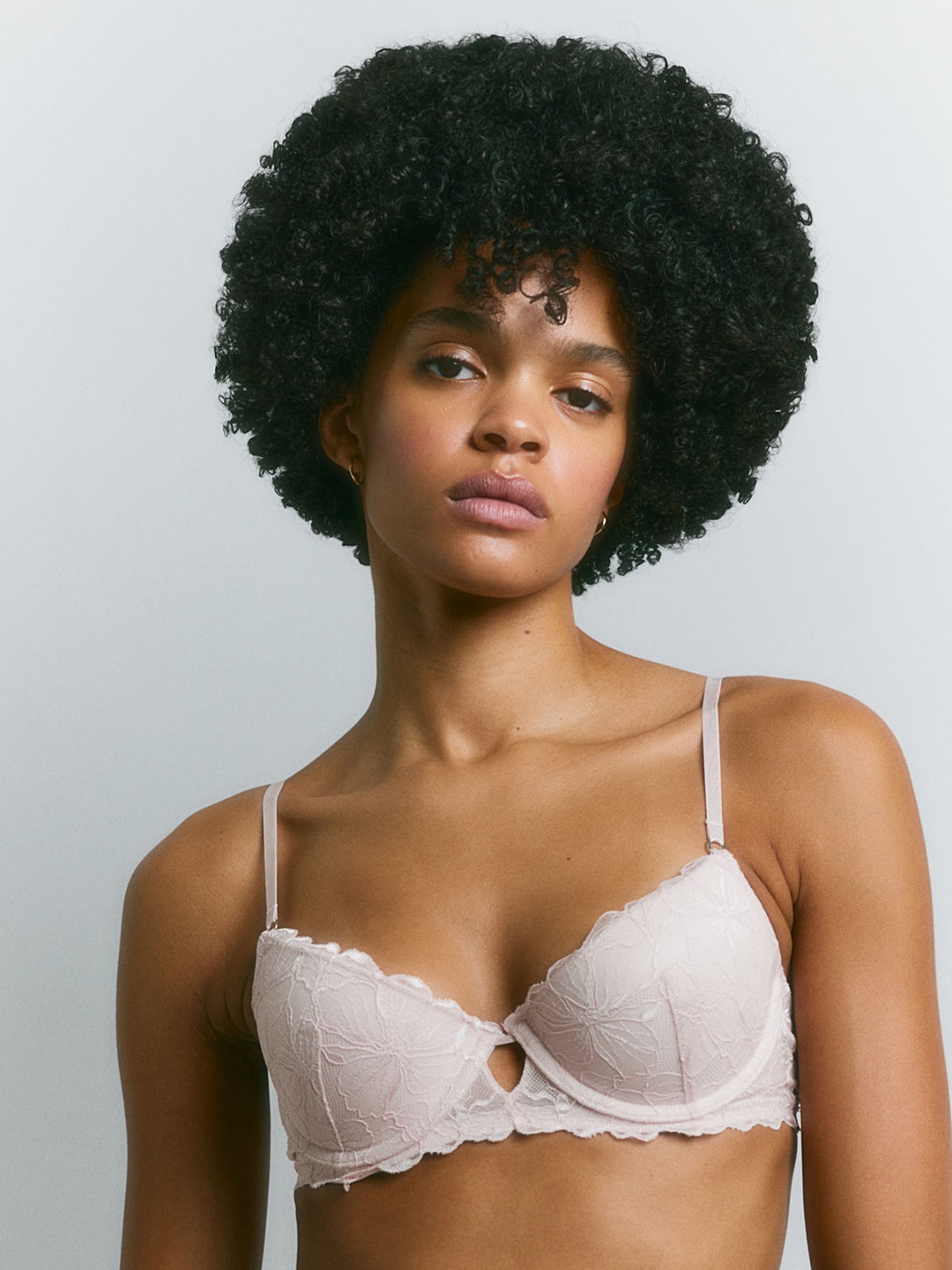 

H&M Lace Push-Up Bra, Pink