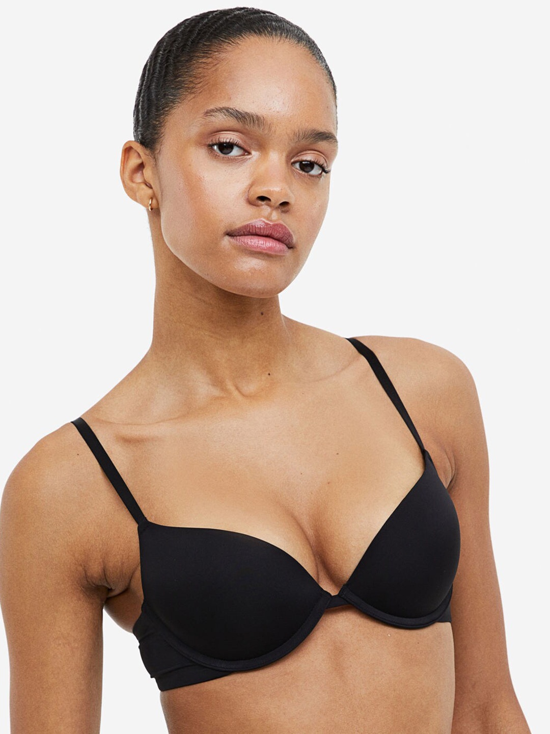 

H&M Microfibre Super Push-Up Bra, Black