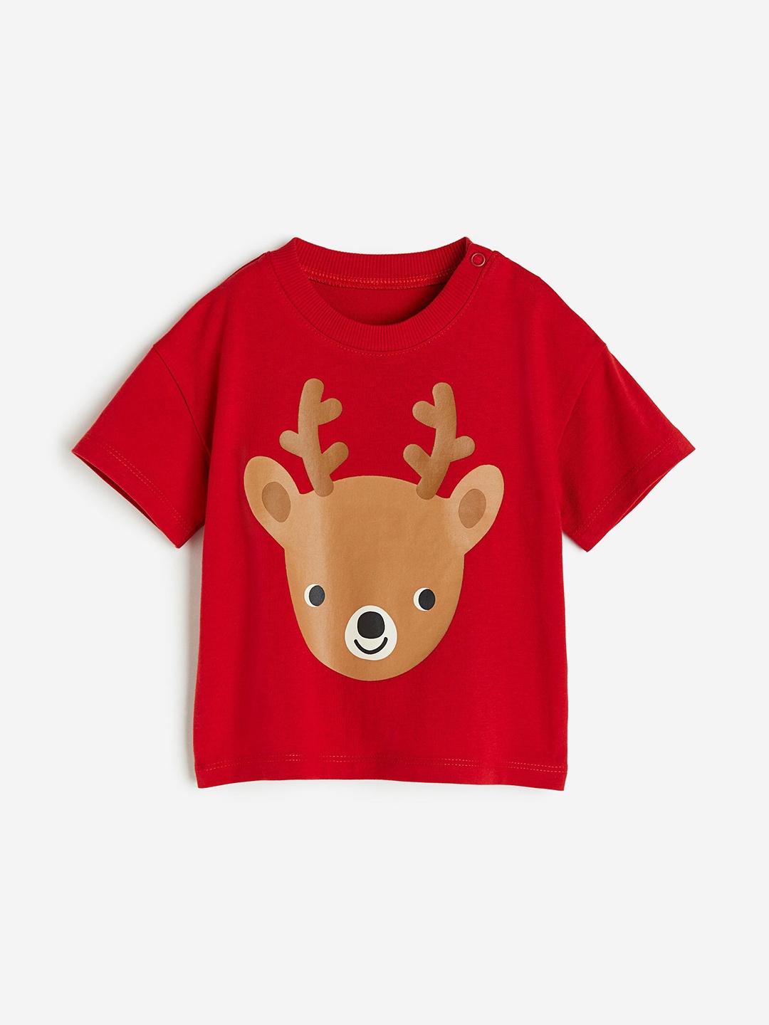 

H&M Infant Boys Pure Cotton Printed T-Shirt, Red