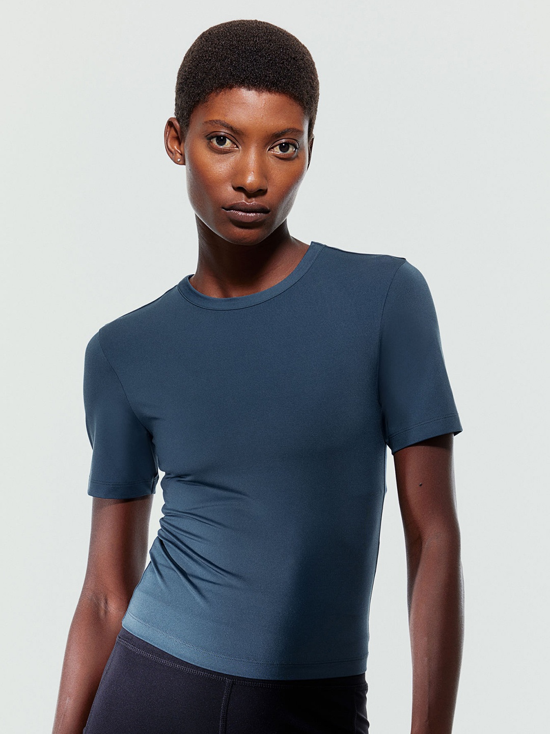 

H&M Dry Move Cropped Sports Top, Navy blue