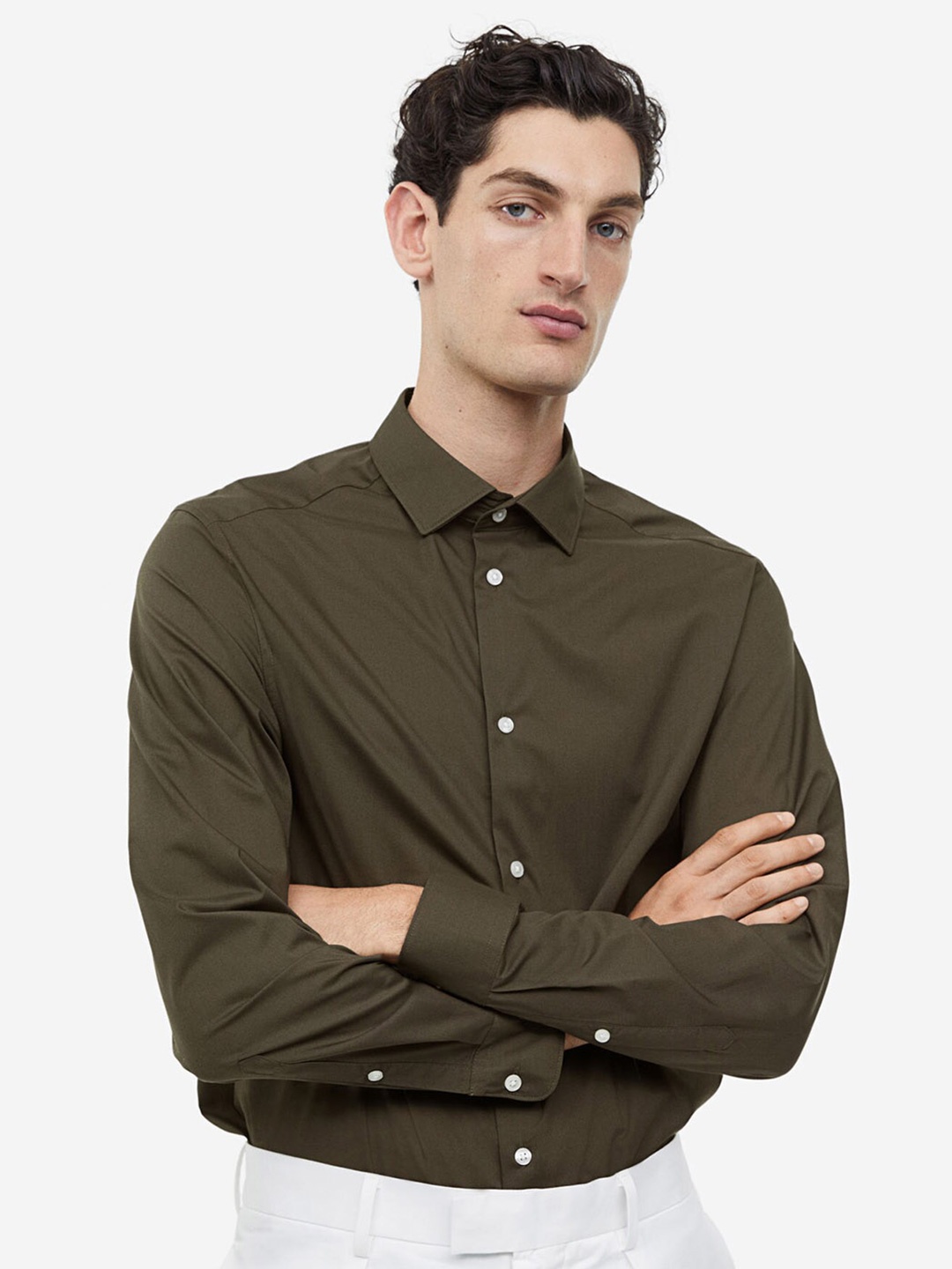 

H&M COOLMAX Regular Fit Shirt, Green