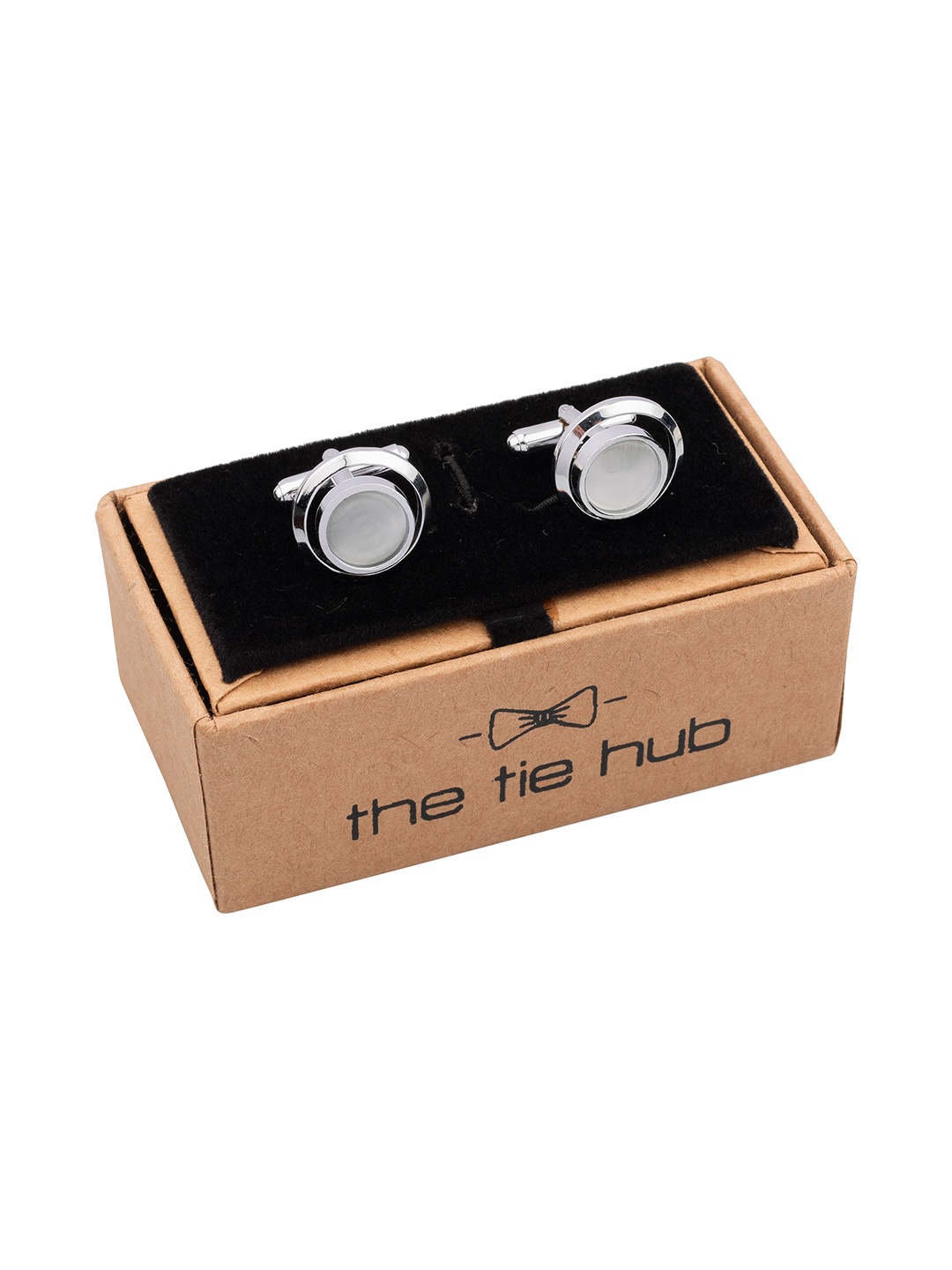 

The Tie Hub Fashion Cufflink, White