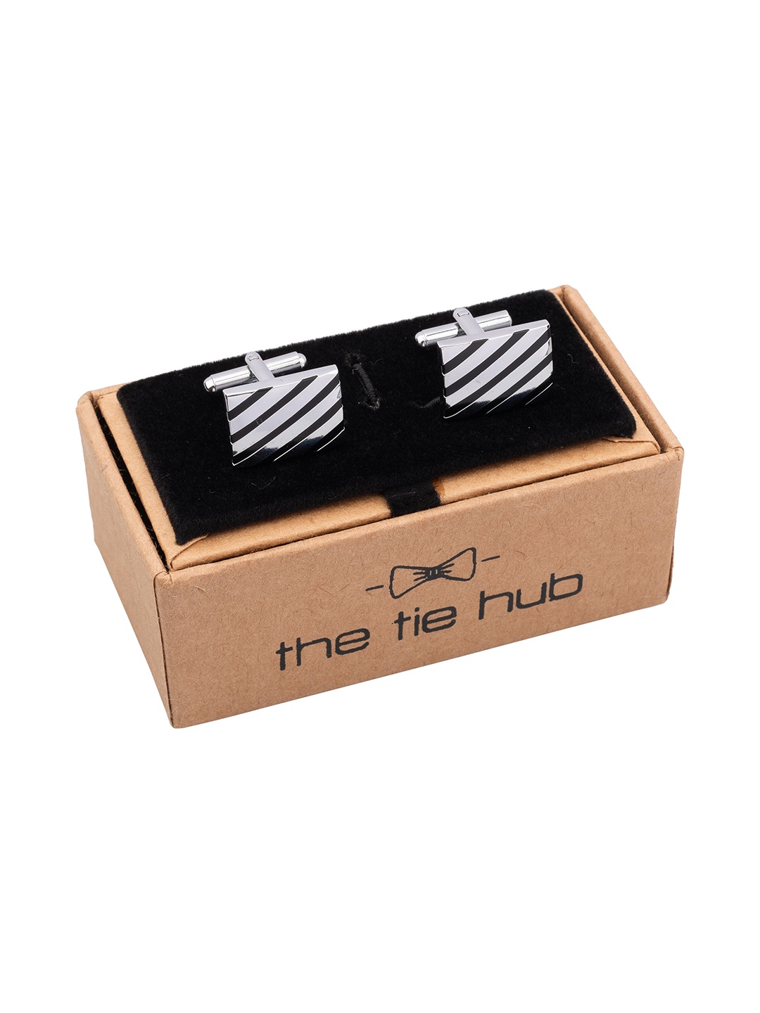 

The Tie Hub Rhodium-Plated Brass Cufflink, Silver