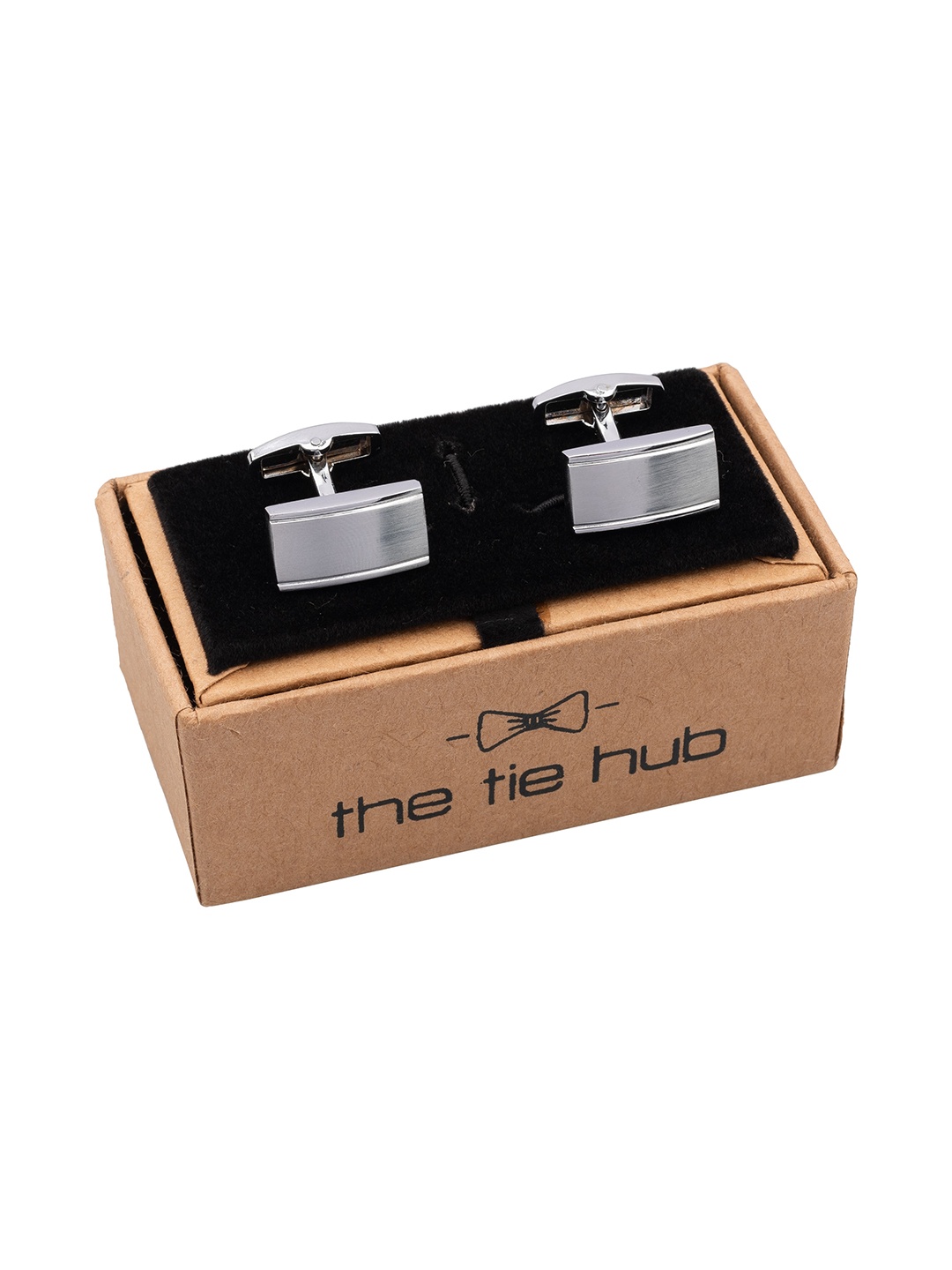 

The Tie Hub Rhodium-Plated Brass Cufflink, Silver