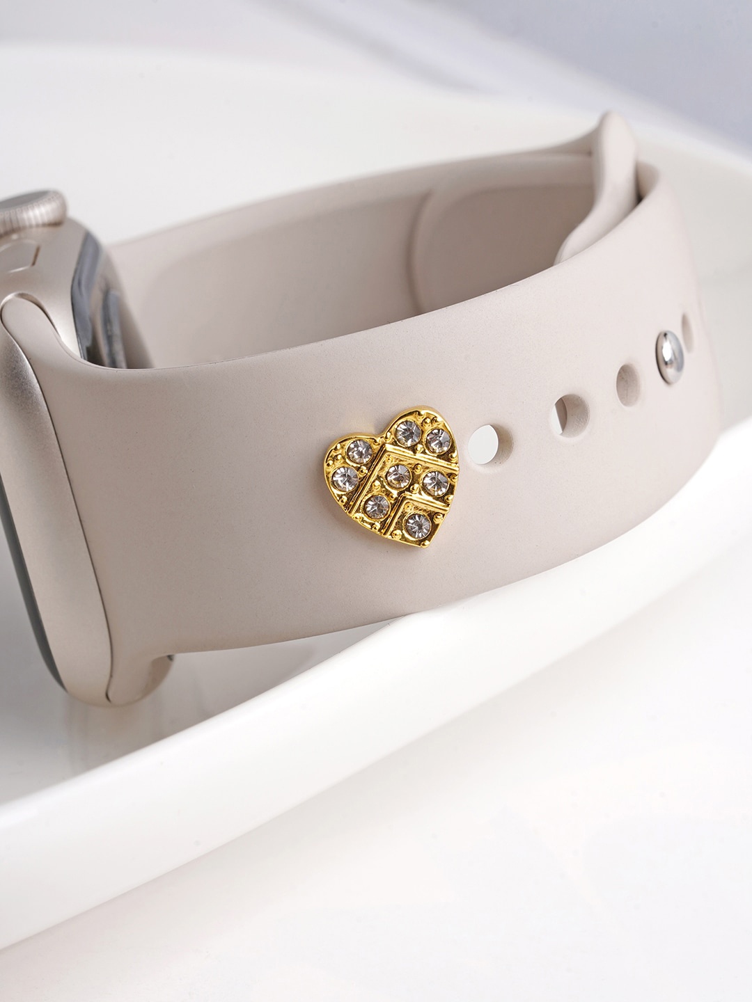 

JOKER & WITCH Women Stone-Studded Watch Charms, Gold