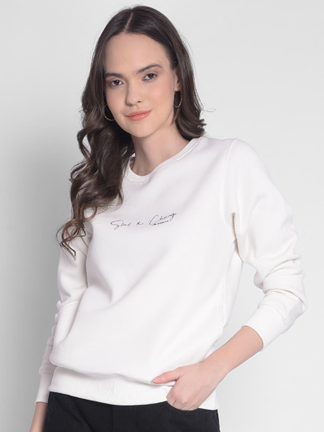 

Crimsoune Club Typography Printed Sweatshirt, Off white