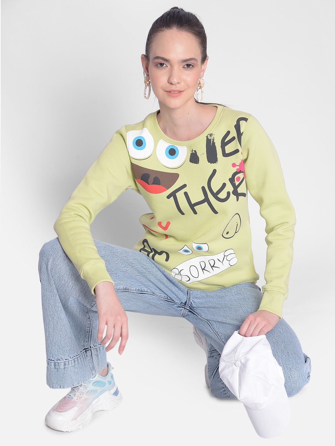 Crimsoune Club Typography Printed Pullover, Olive
