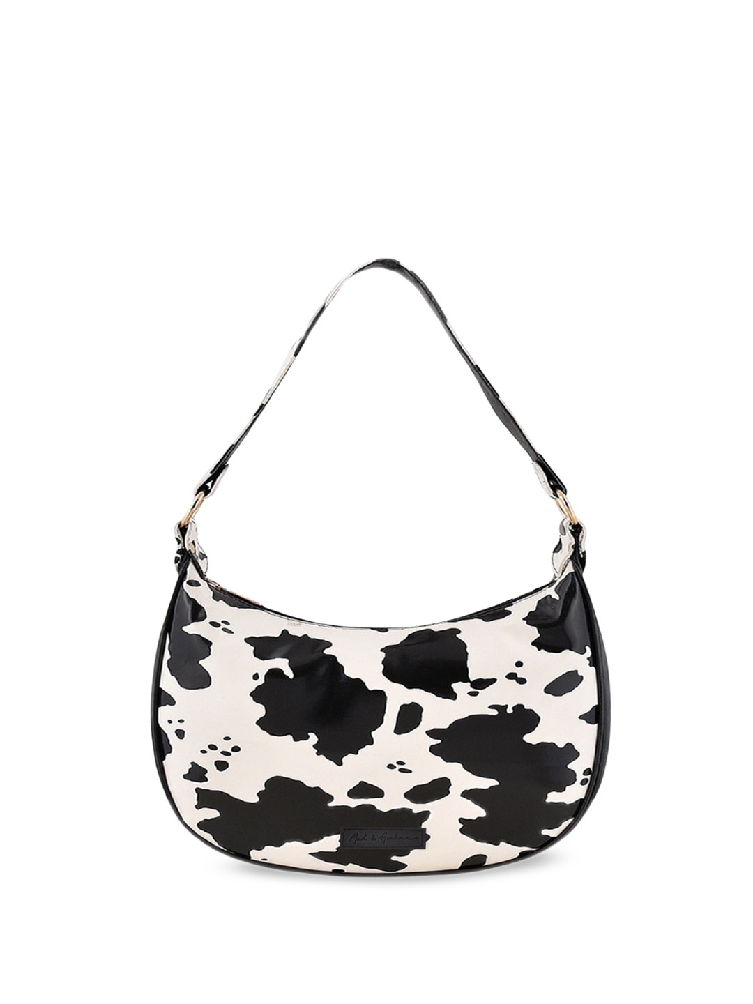 

Mast & Harbour White Abstract Printed Structured Shoulder Bag