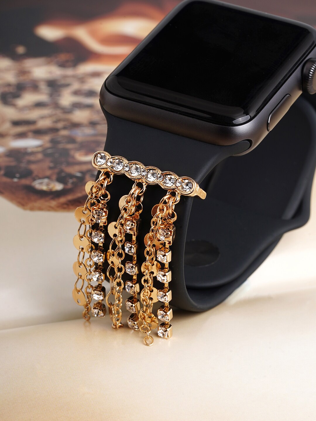 

JOKER & WITCH Women Stone-Studded Watch Charm, Gold