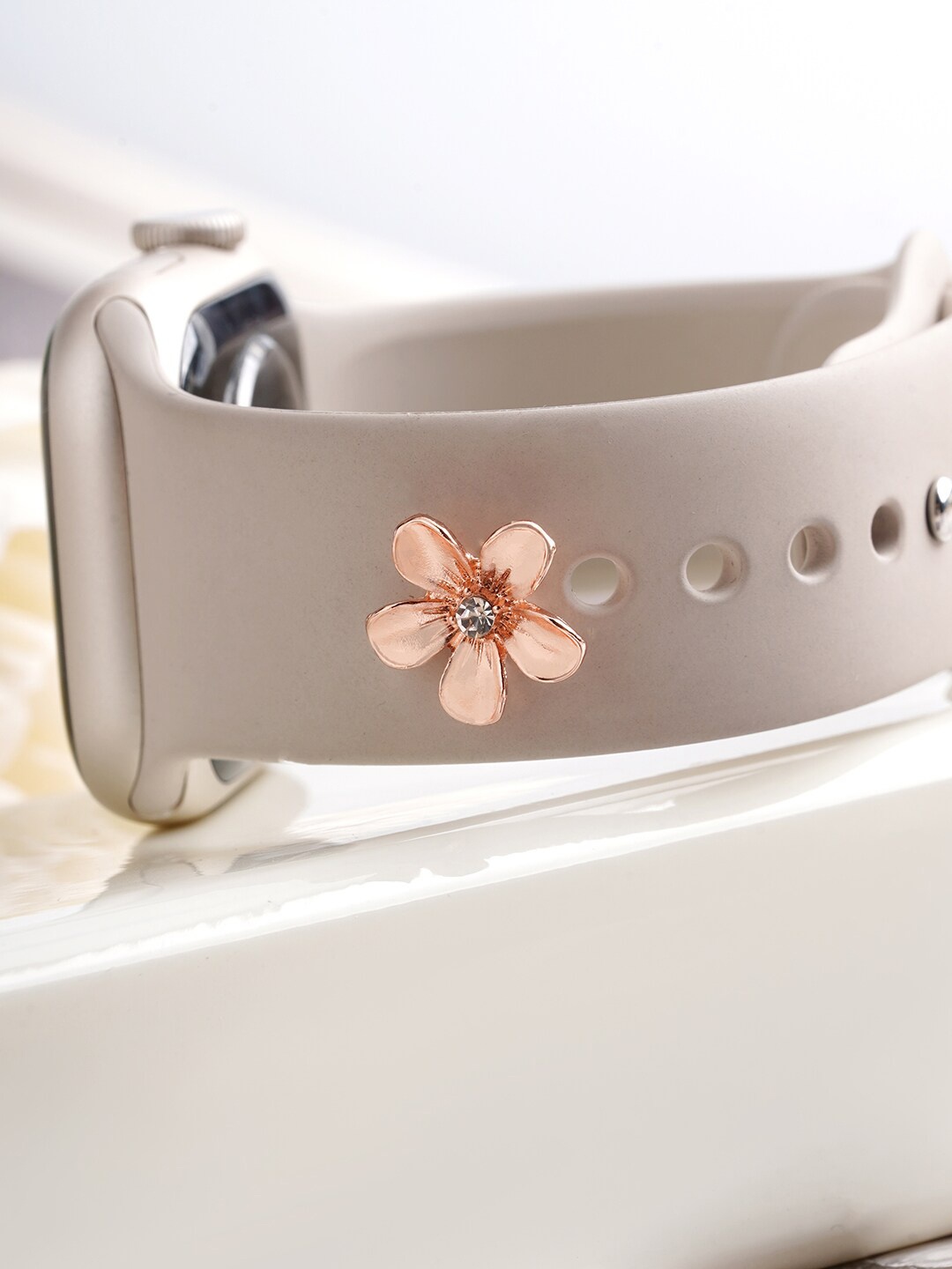 

JOKER & WITCH Women Stone-Studded Watch Charms, Rose gold