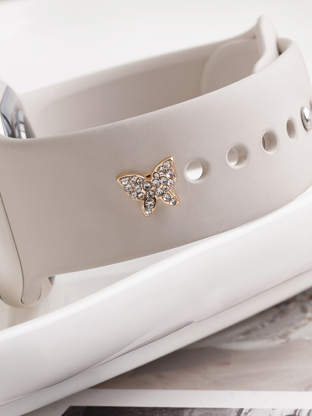 

JOKER & WITCH Women Stone-Studded Watch Charms, Gold