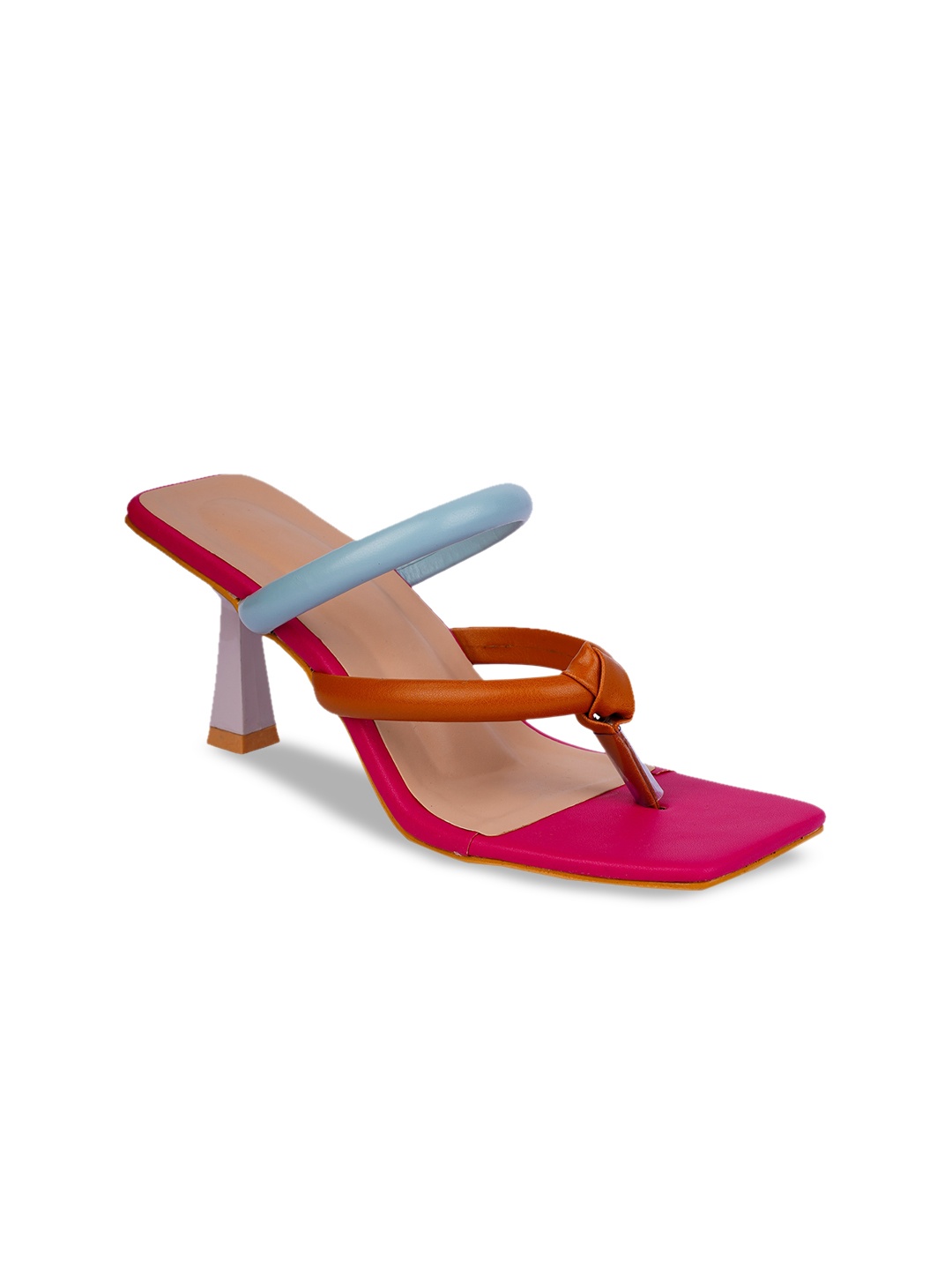 

KIRAVI Open Toe Block Heels, Pink