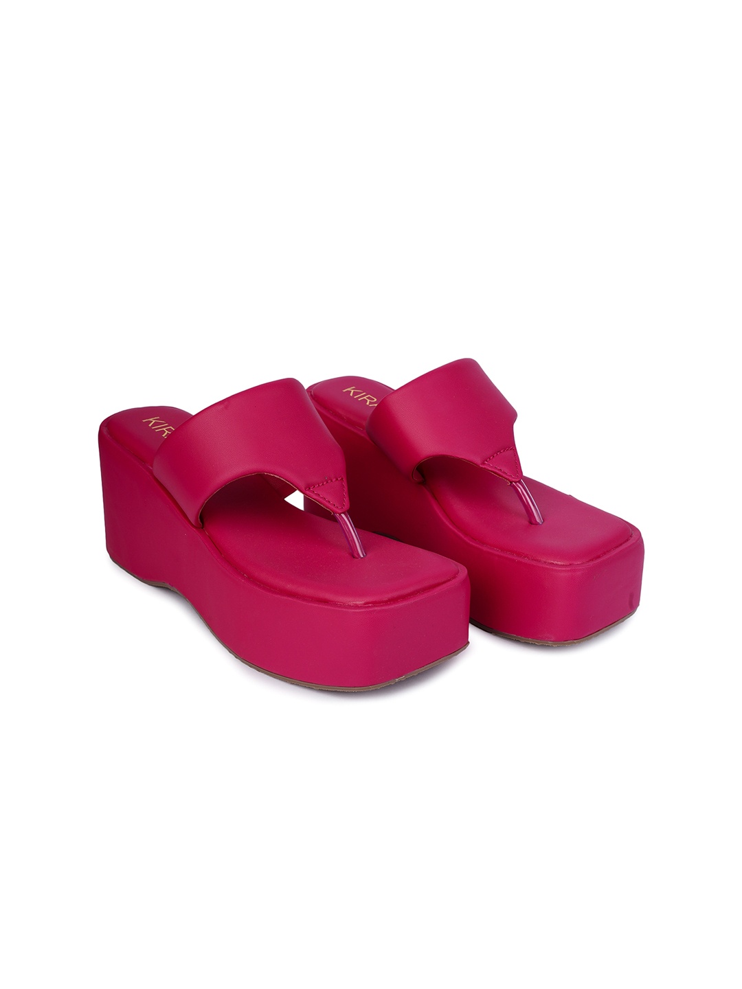 

KIRAVI Open Toe Flatform Heels, Pink