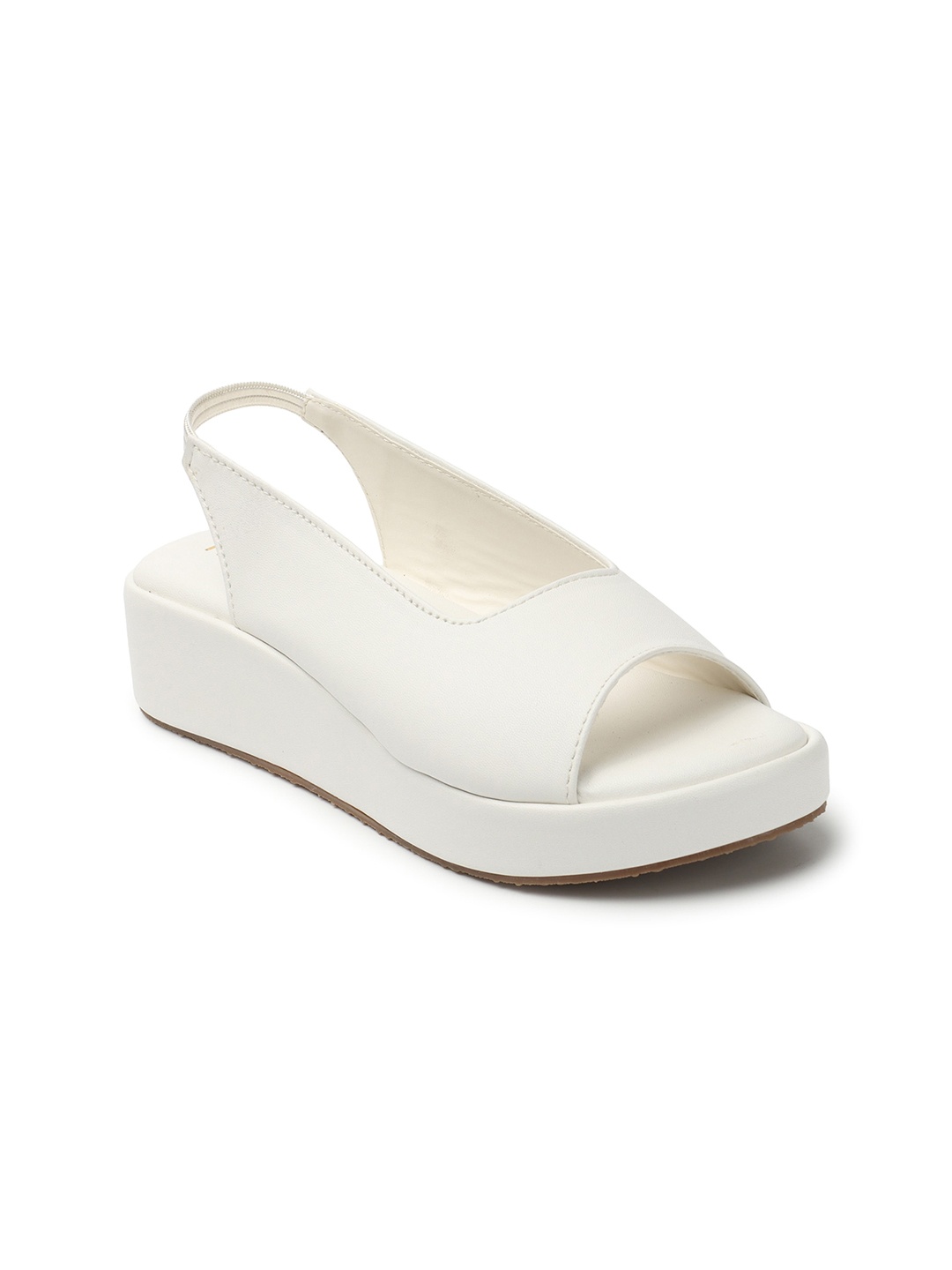 

KIRAVI Open Toe Flatform Heels, White