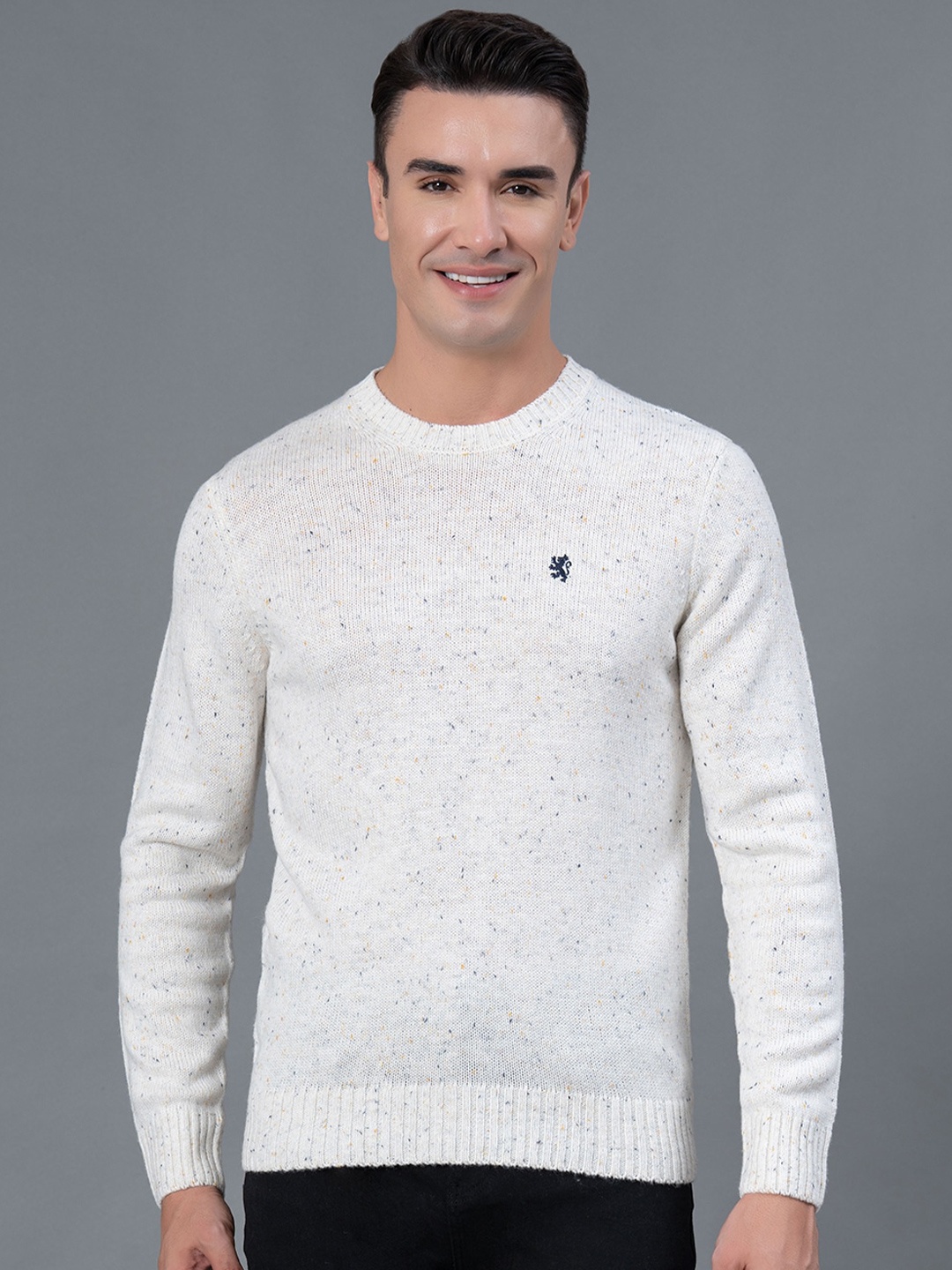 

Red Tape Men Nep Acrylic Sweater, Off white