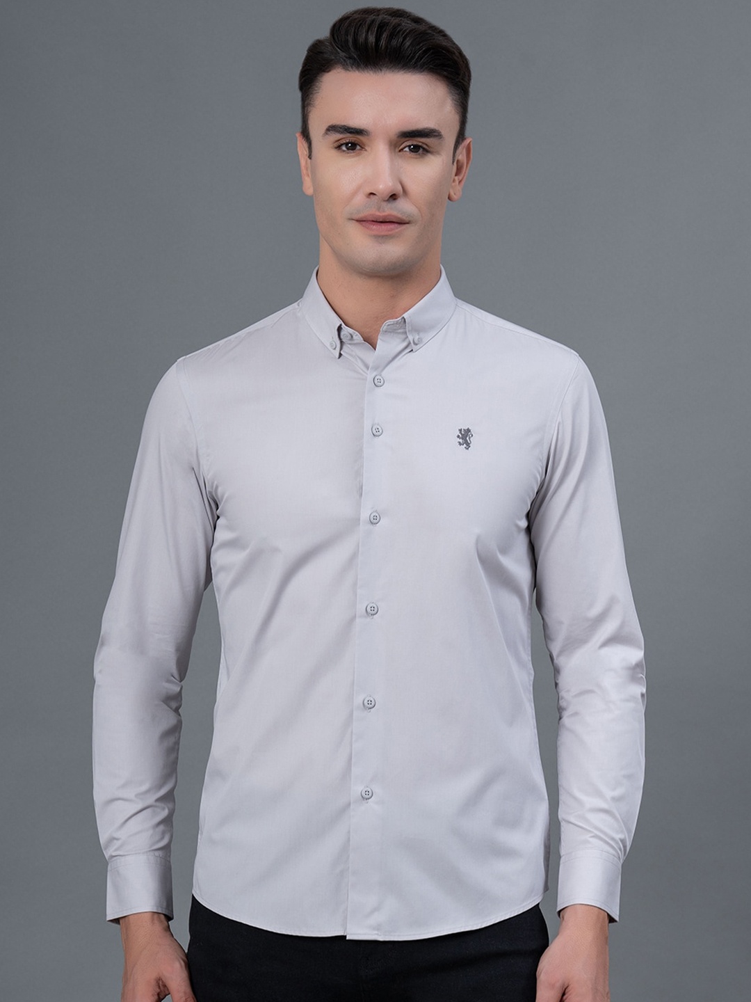 

Red Tape Button-Down Collar Opaque Casual Shirt, Grey