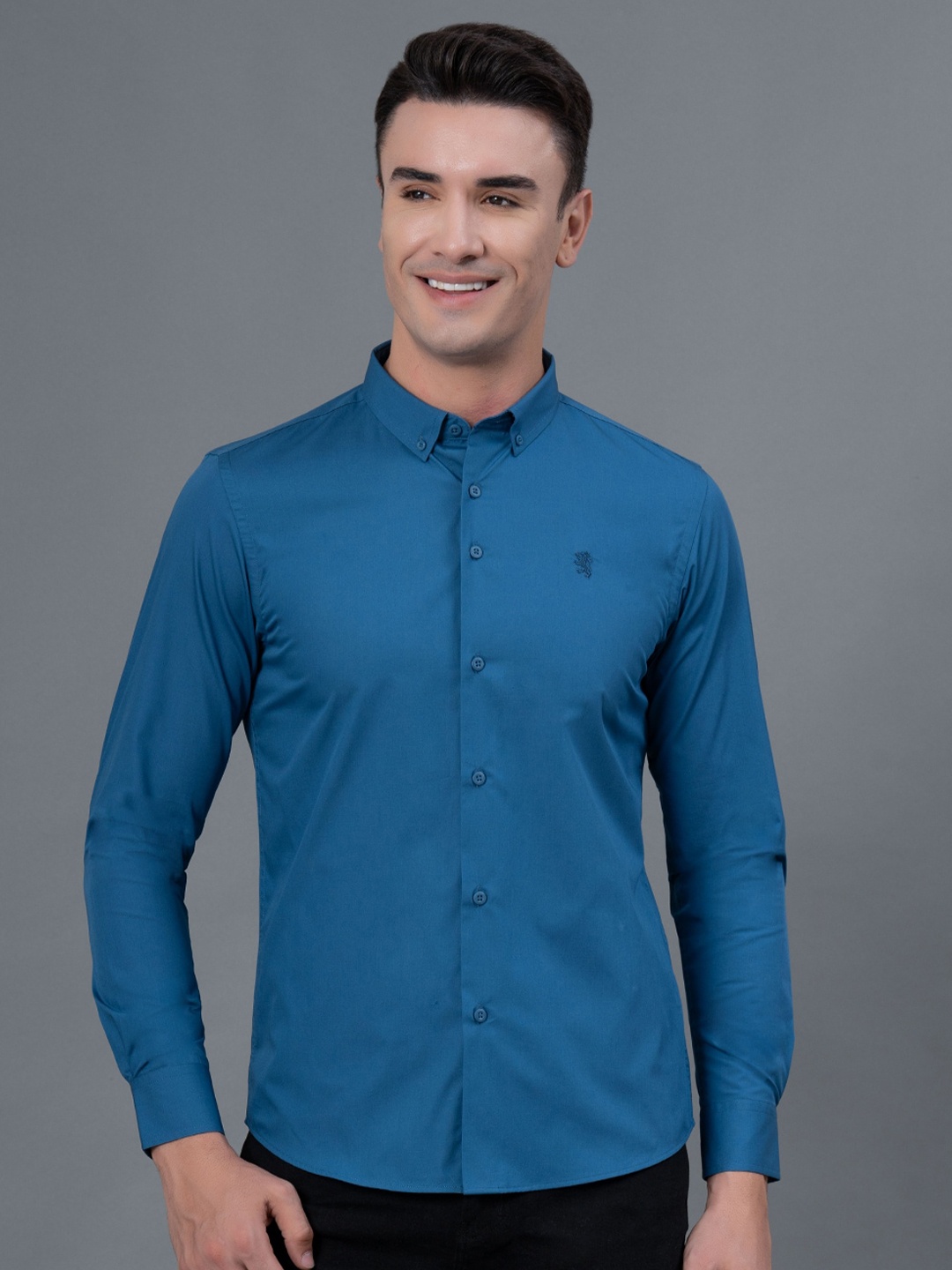 

Red Tape Button-Down Collar Opaque Casual Shirt, Blue