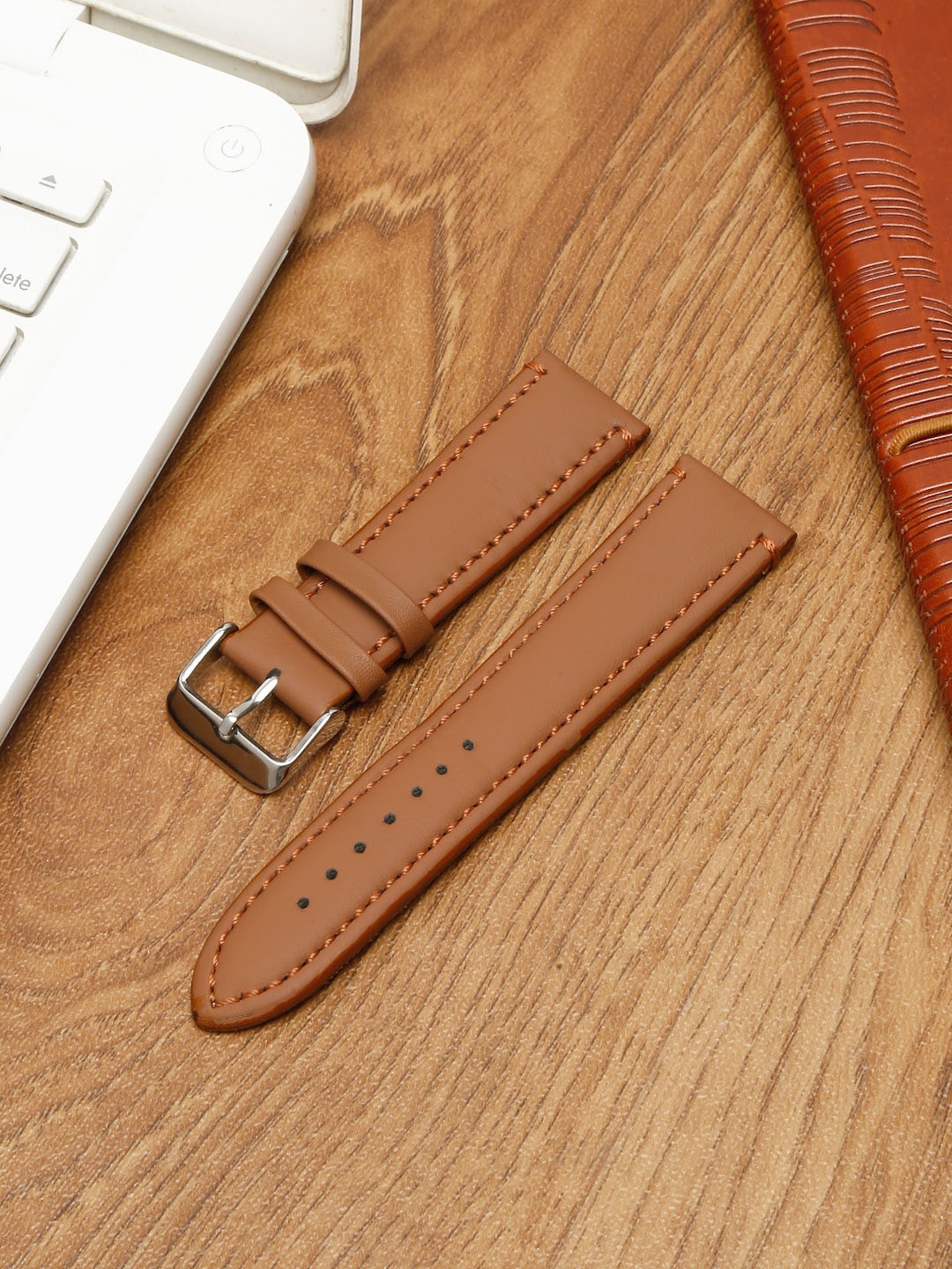 

Teakwood Leathers Tang Closure Watch Strap, Brown