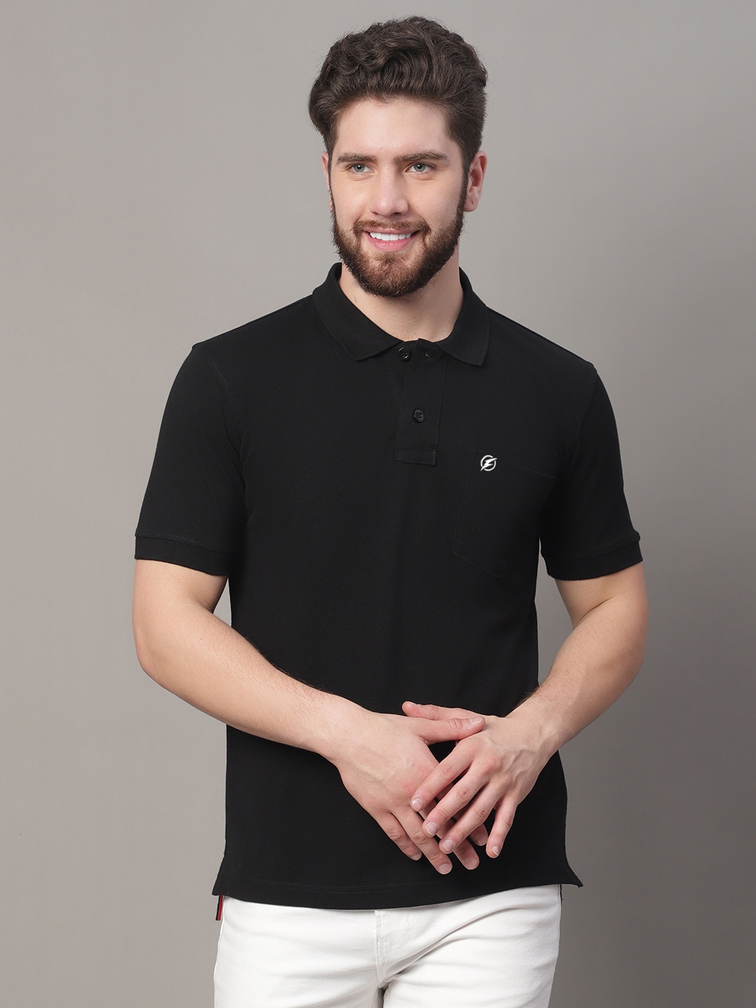 

Friskers Polo Collar Slim Fit T-shirt, Black