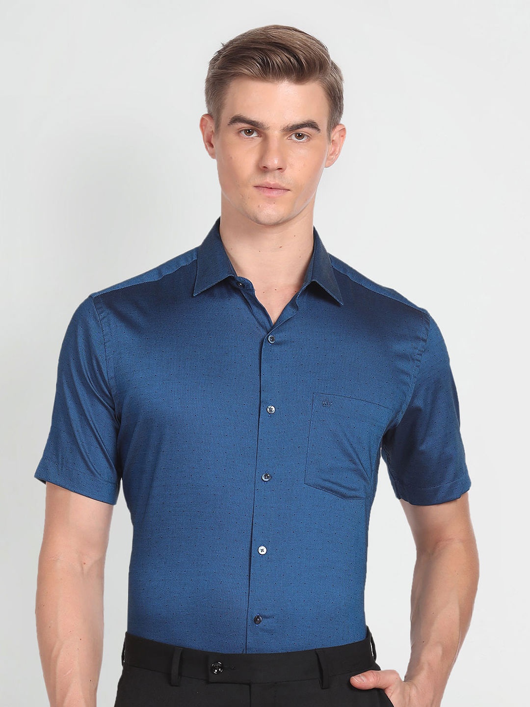 

Arrow Cutaway Collar Pure Cotton Formal Shirt, Blue