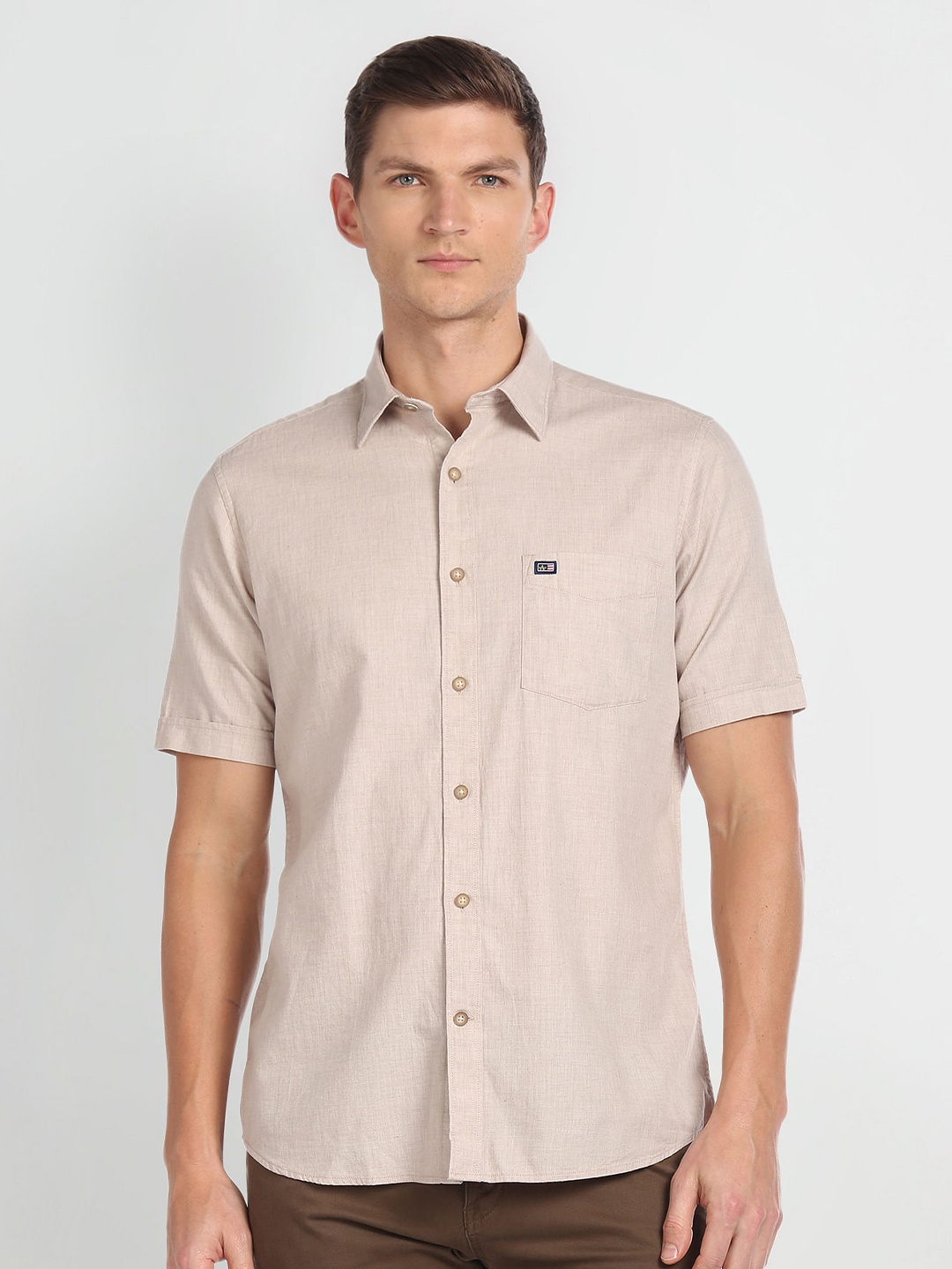 

Arrow Sport Opaque Casual Shirt, Beige