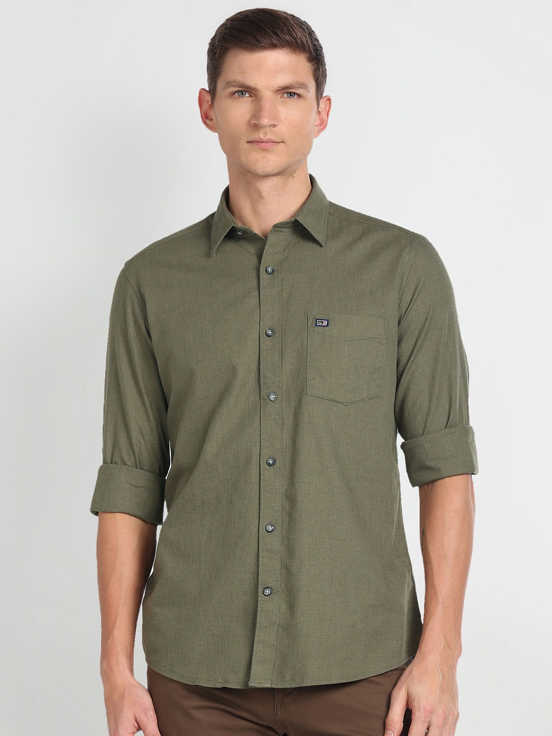 

Arrow Sport Slim Fit Pure Cotton Casual Shirt, Green