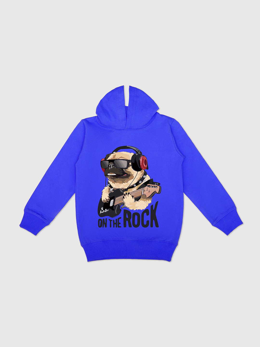 

YK Boys Graphic Printed Hooded Fleece Sweatshirt, Blue