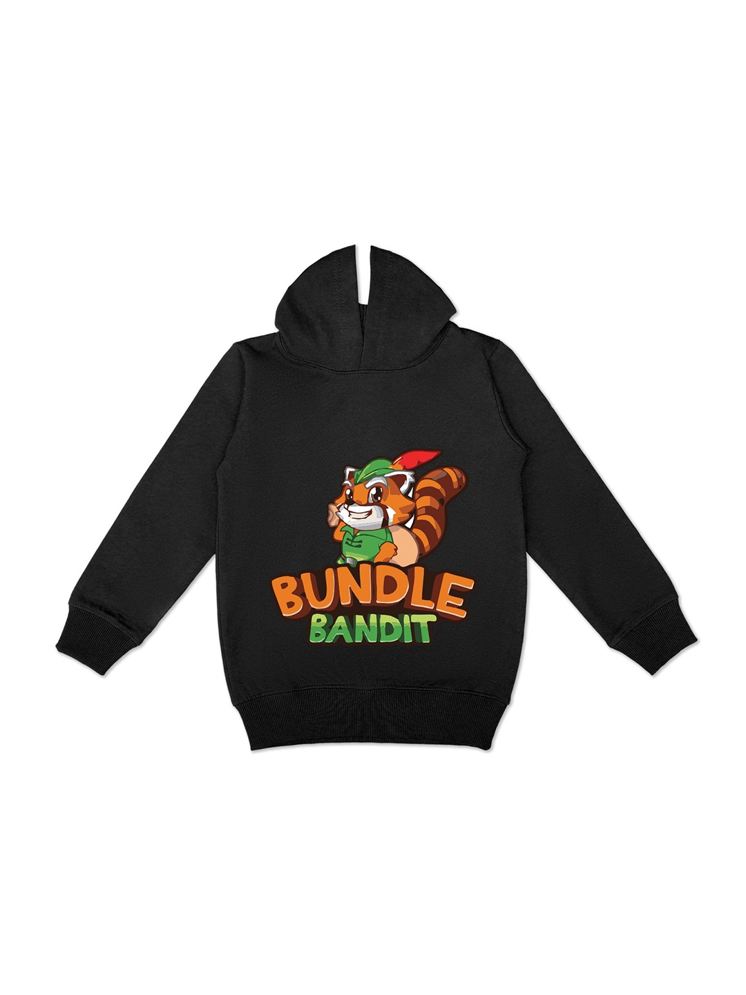 

YK Boys Graphic Printed Hooded Fleece Sweatshirt, Black