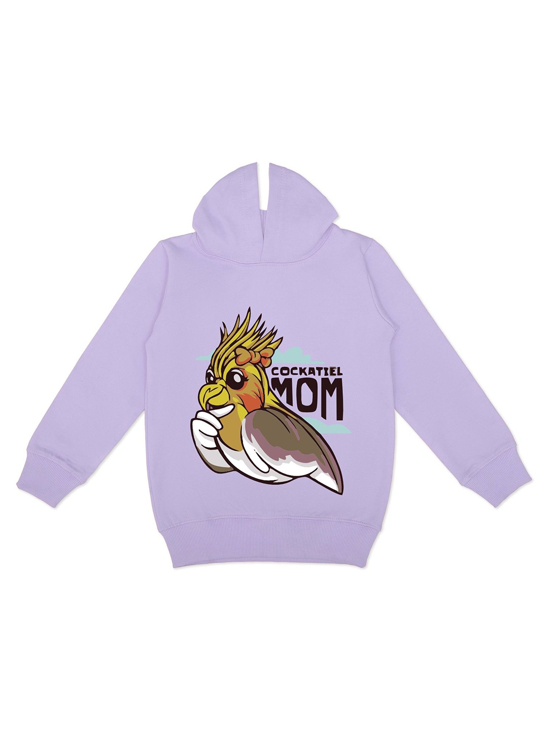 

YK Girls Graphic Printed Hooded Fleece Sweatshirt, Purple