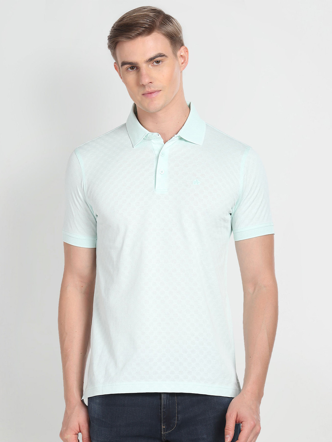 

Arrow Polo Collar Cotton T-shirt, Green