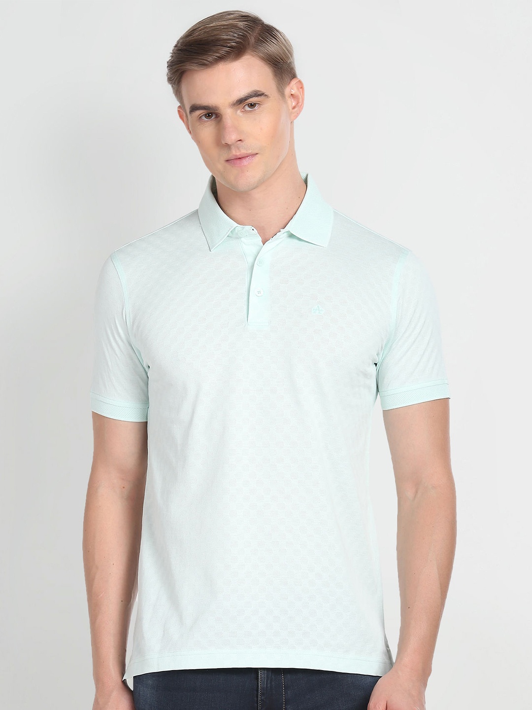 

Arrow Polo Collar Cotton T-shirt, Green