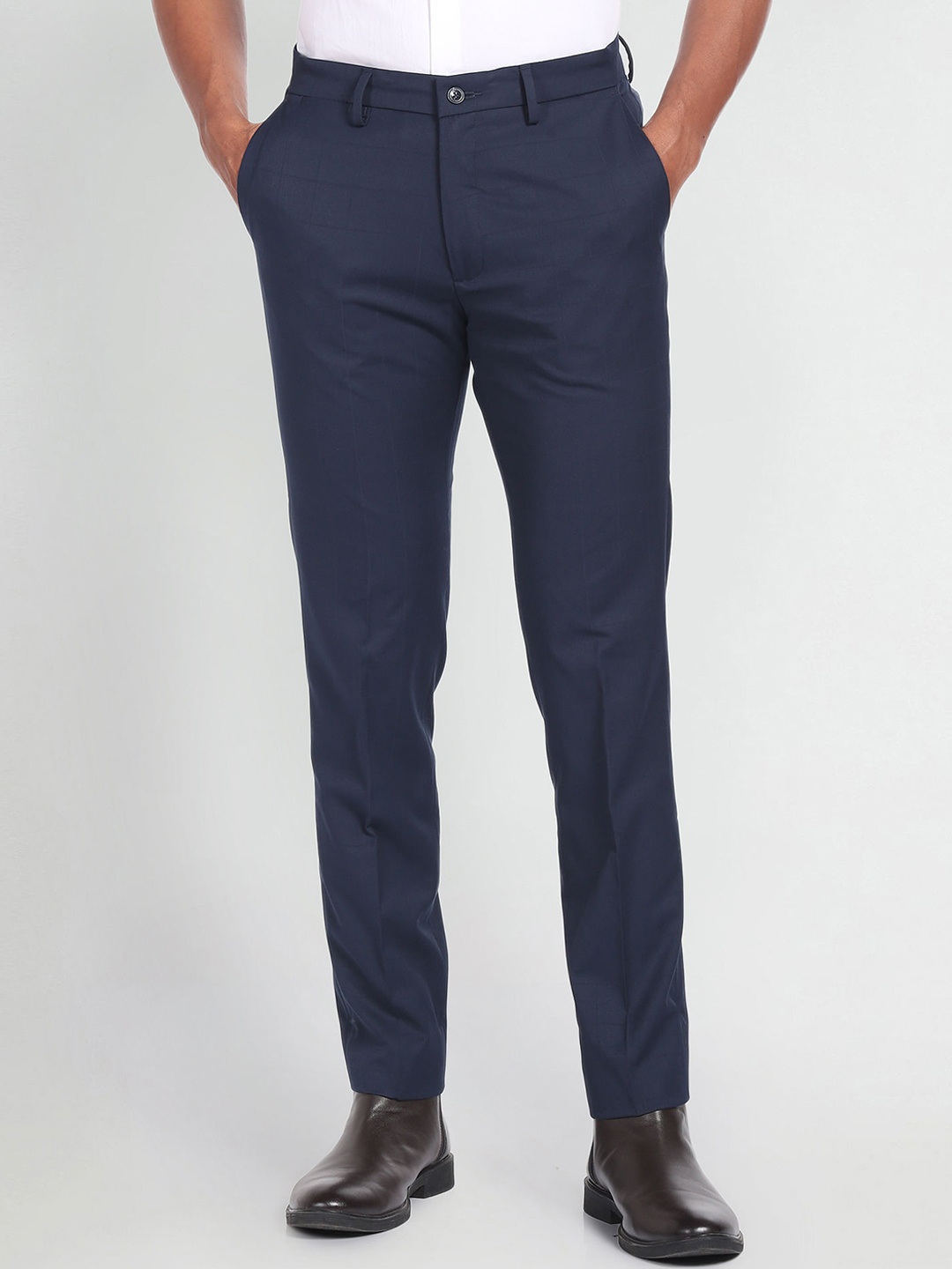 

Arrow New York Men Slim Fit Trousers, Blue