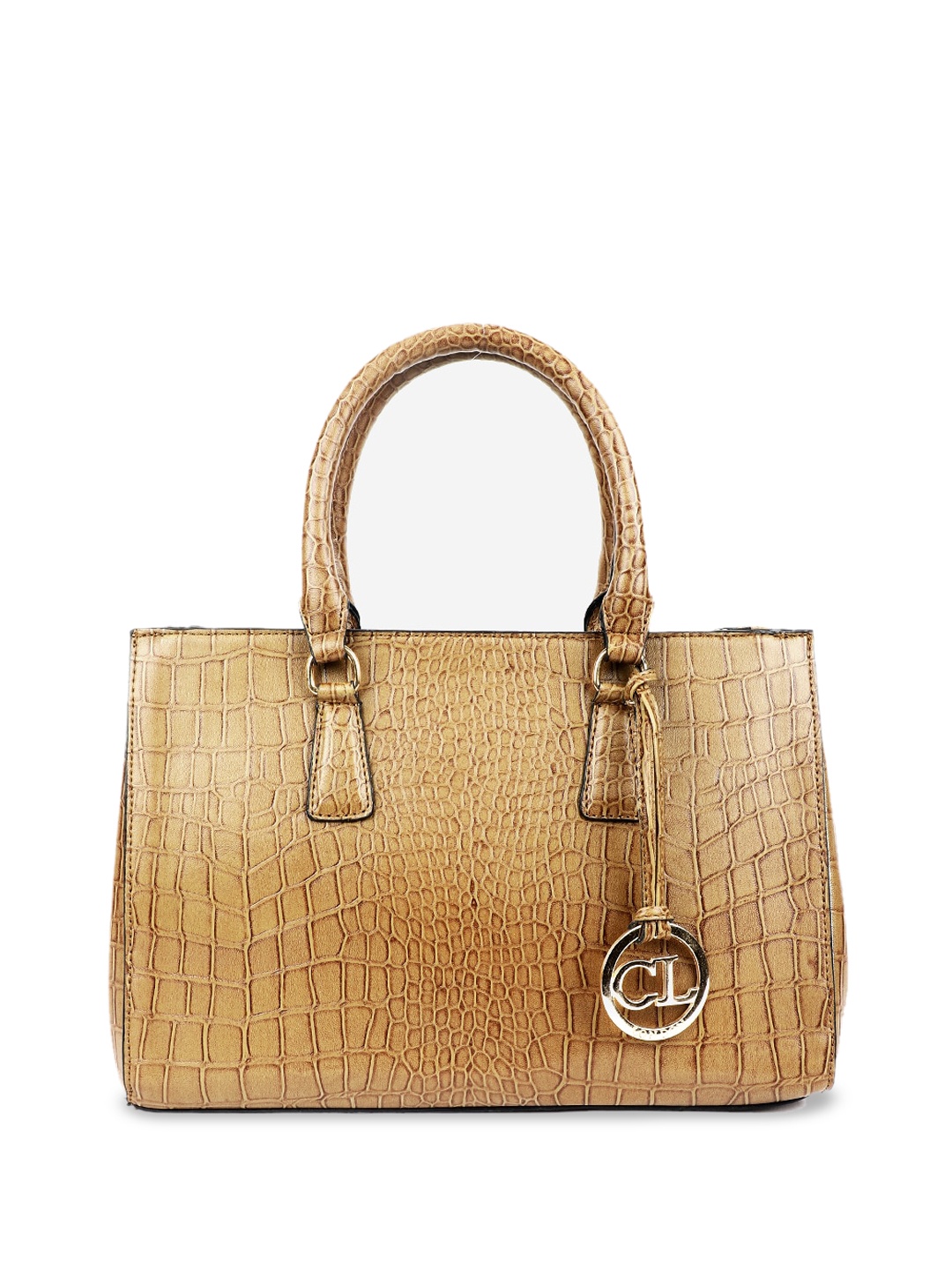 

Carlton London Textured Structured Handheld Bag, Taupe