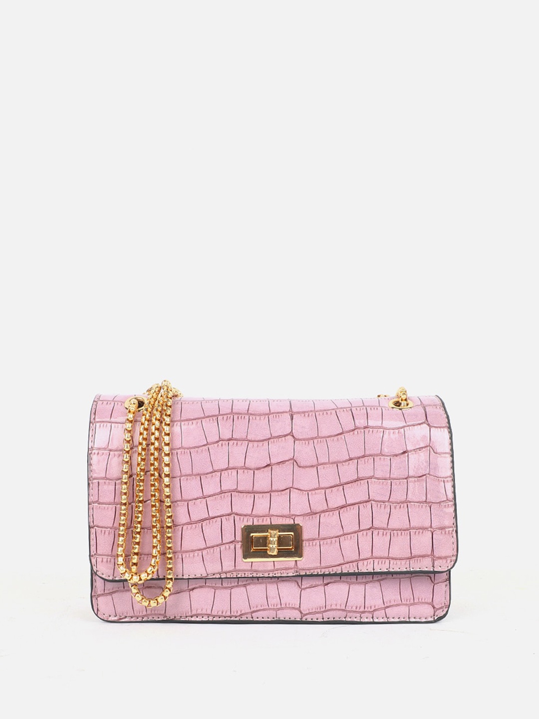 

Carlton London Textured Structured Sling Bag, Pink
