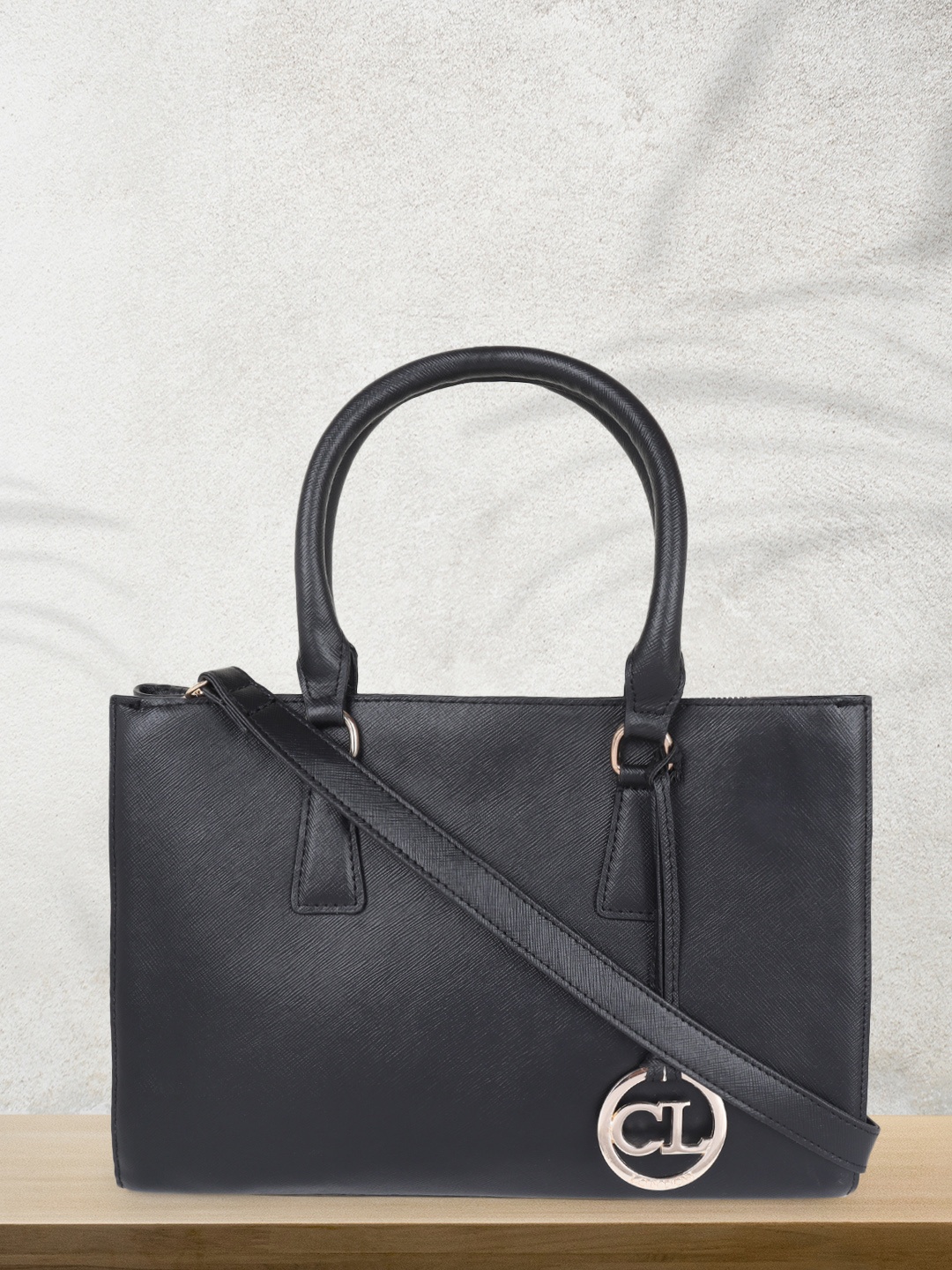 

Carlton London Shopper Handheld Bag, Black