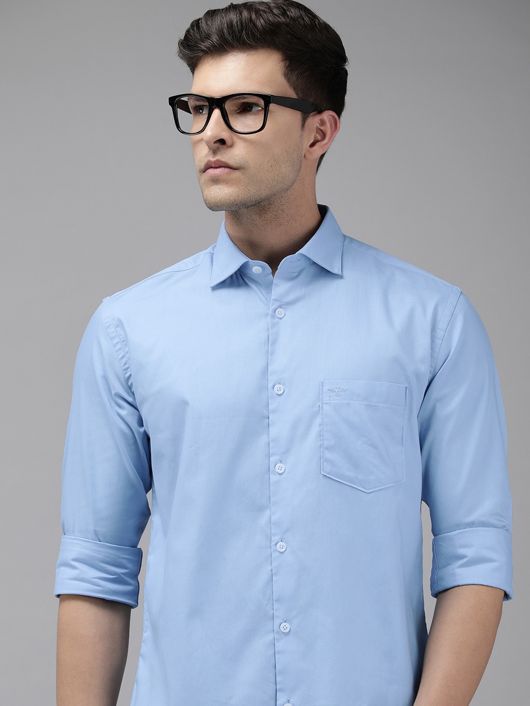 

Park Avenue Pure Cotton Slim Fit Opaque Shirt, Blue