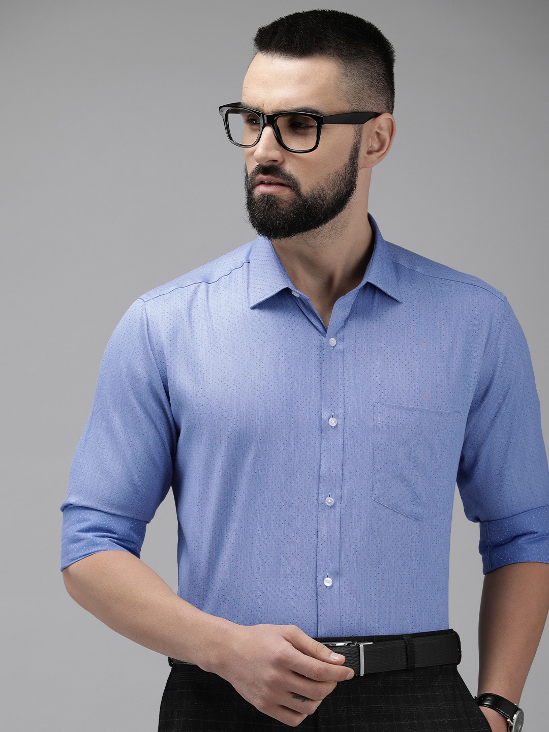 

Park Avenue Slim Fit Opaque Formal Shirt, Blue