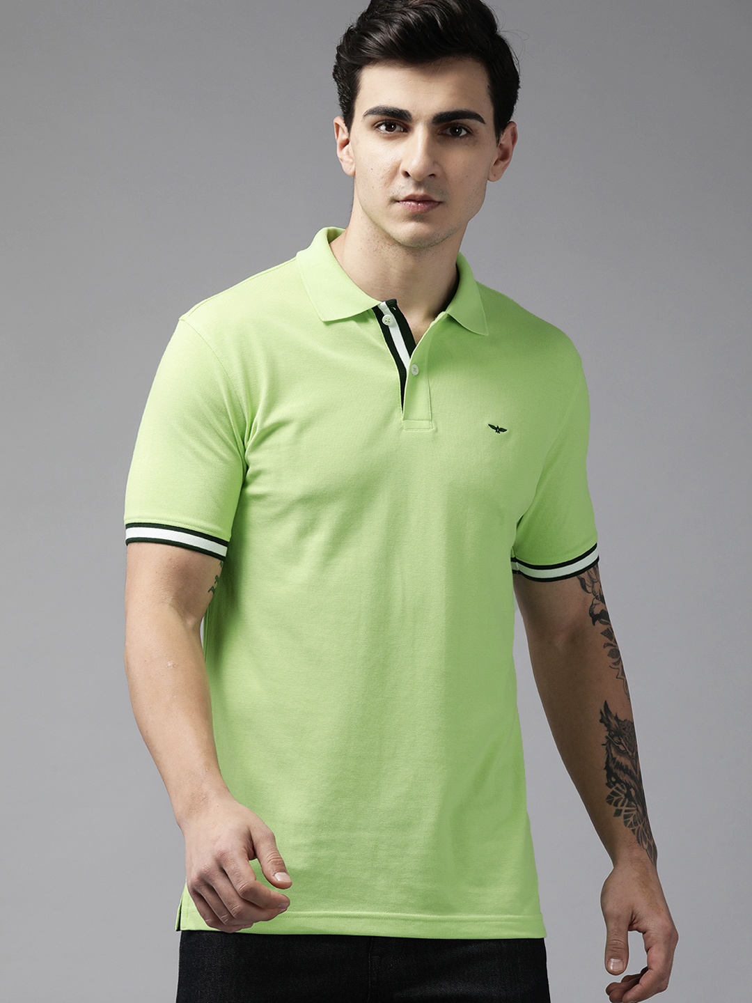 

Park Avenue Polo Collar Slim Fit T-shirt, Lime green