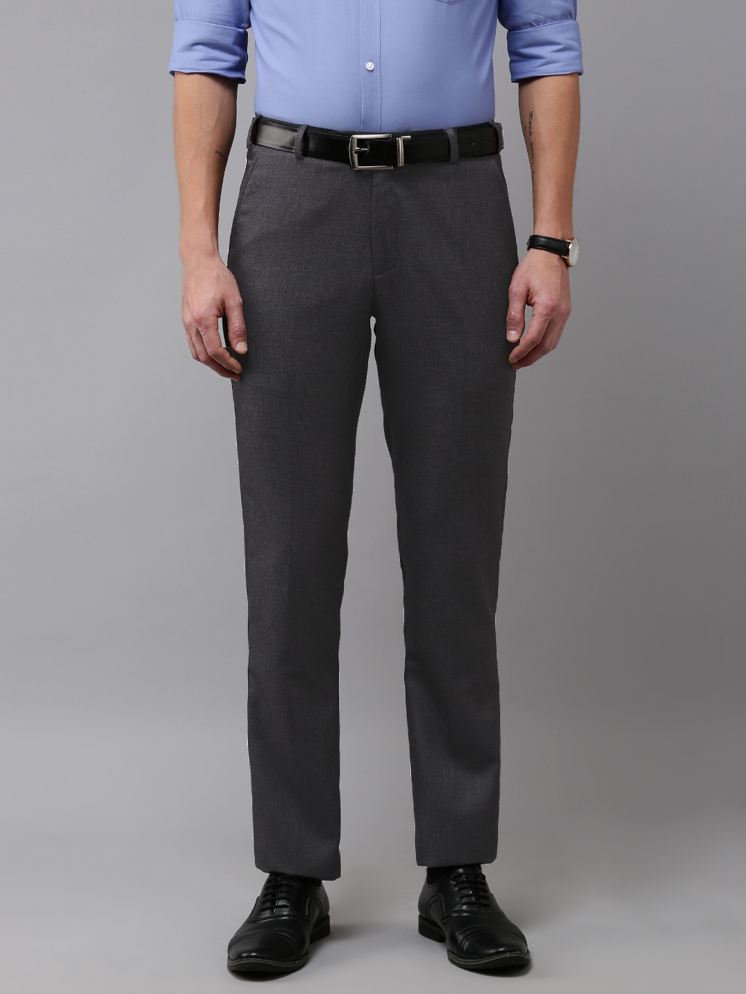 

Park Avenue Men Formal Trousers, Black