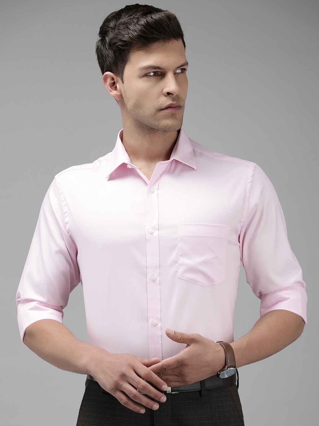 

Park Avenue Slim Fit Opaque Formal Shirt, Pink