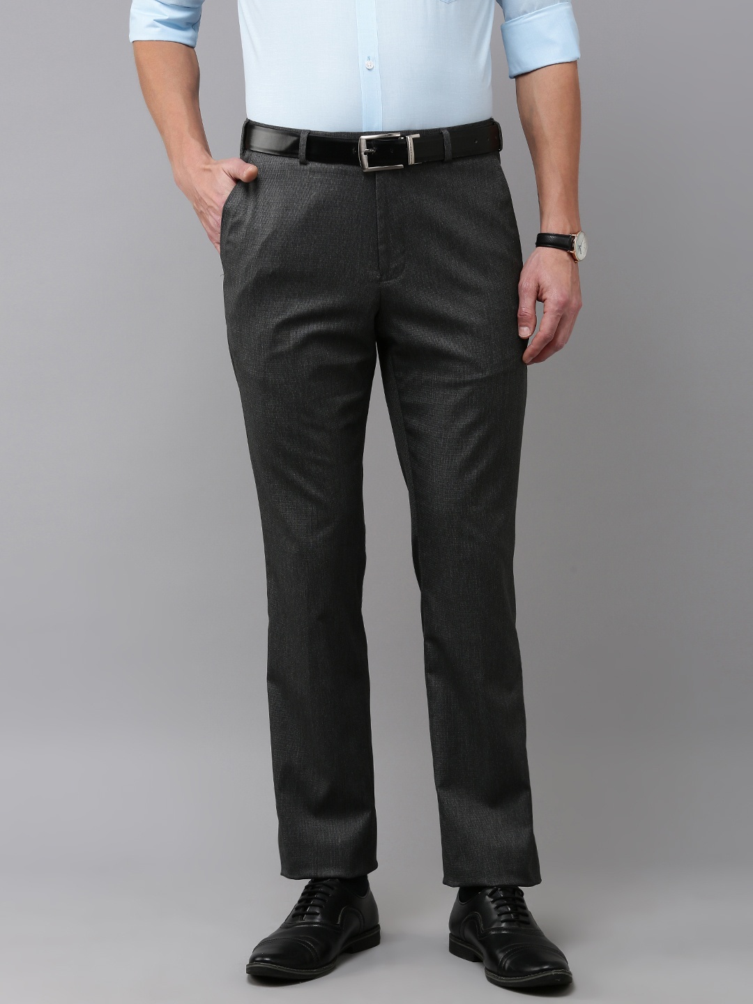 

Park Avenue Men Formal Trousers, Charcoal