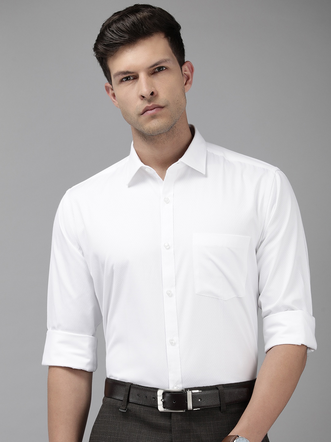 

Park Avenue Slim Fit Opaque Formal Shirt, White