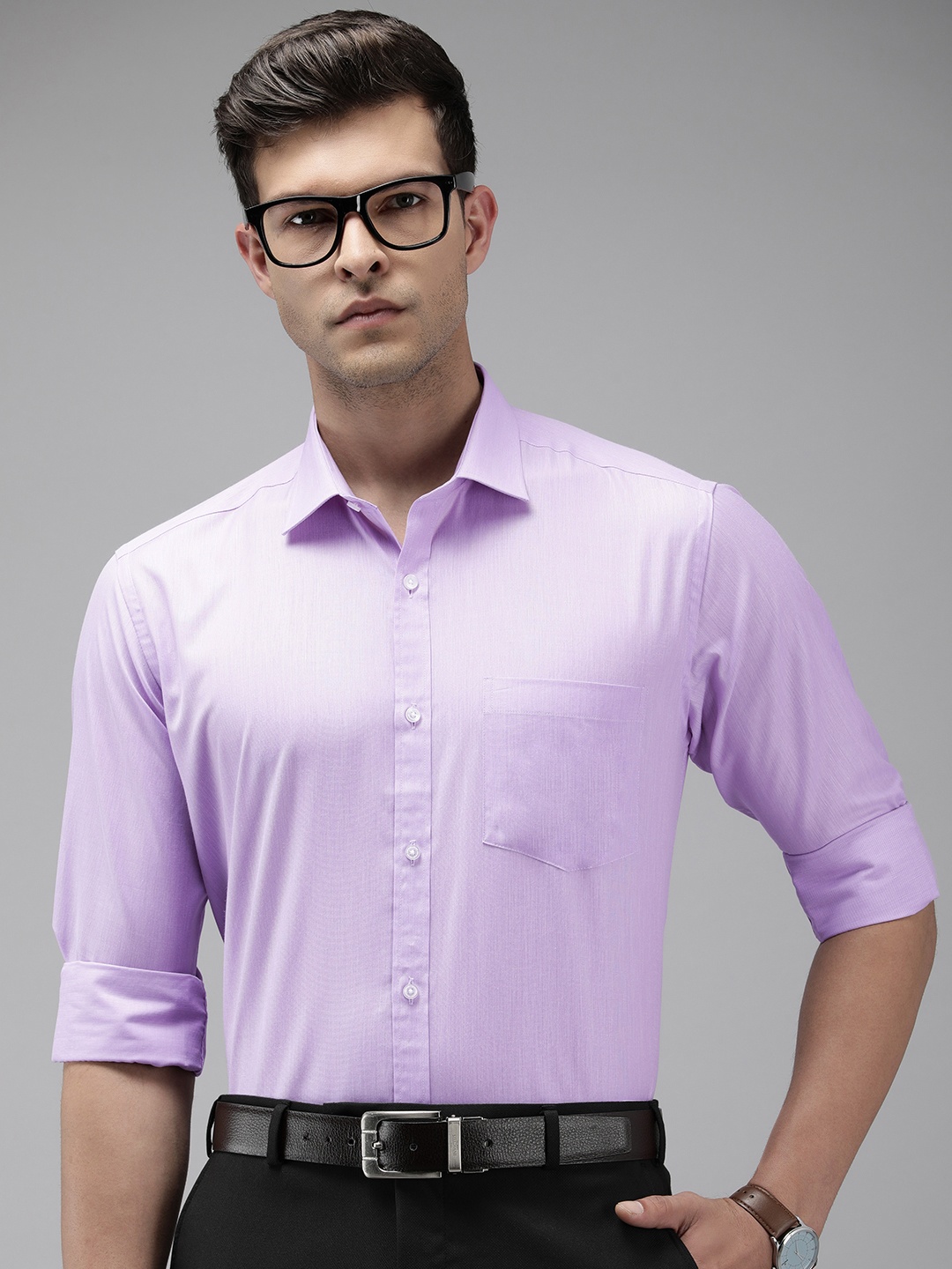 

Park Avenue Slim Fit Opaque Formal Shirt, Violet